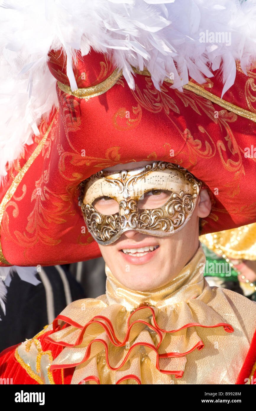 Young Man in Carnival Costume Stock Photo - Alamy
