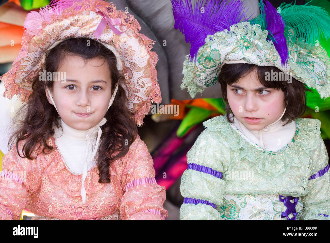 Two Young Maltese Children (Girls) in Carnival Costume Stock Photo Alamy