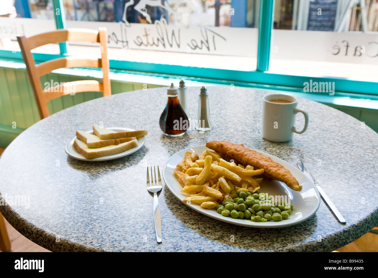 Fish Chips Devon UK Stock Photo - Alamy