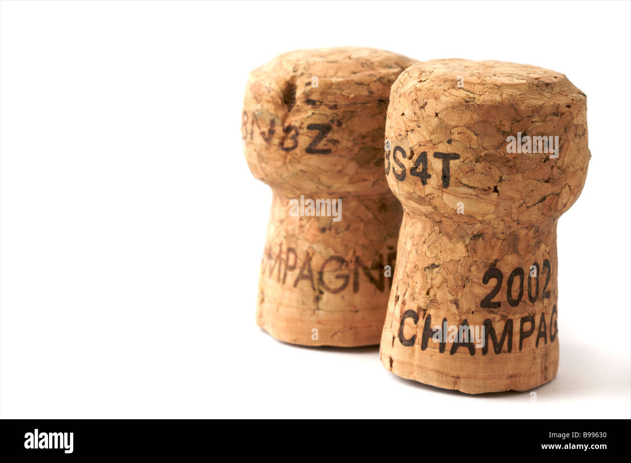 champagne cork on white ground Stock Photo - Alamy