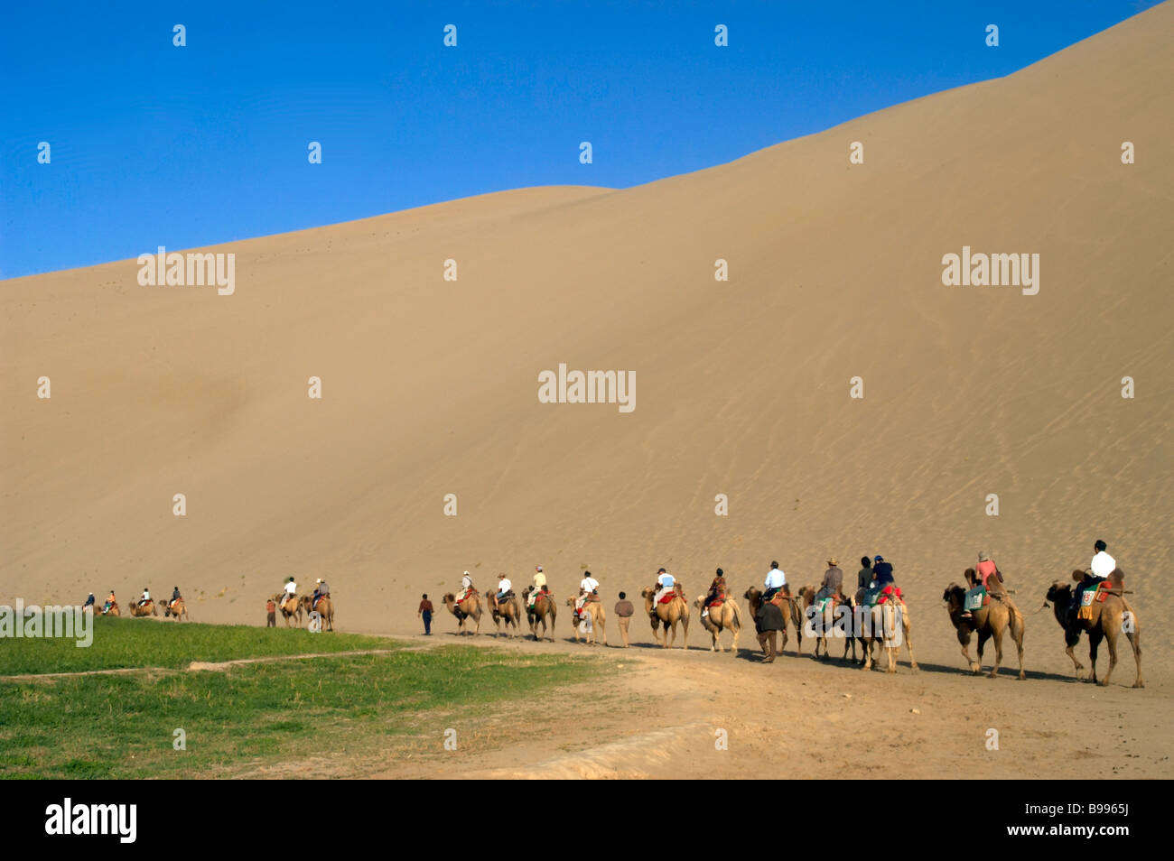 Dunhuang huge sand dune immense big Stock Photo