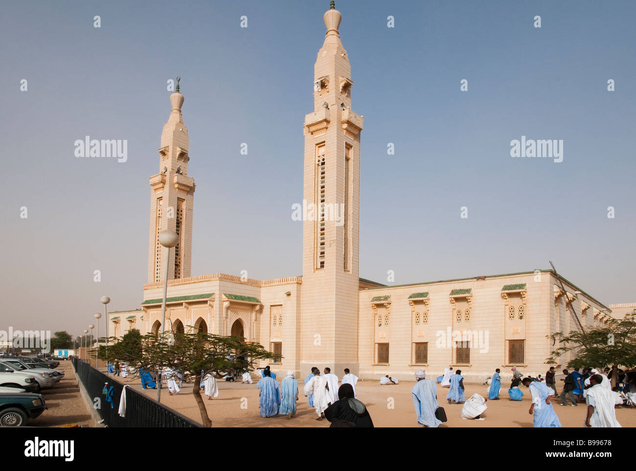 West Africa Mauritania Nouakchott City Centre view of the saoudi Mosque Stock Photo