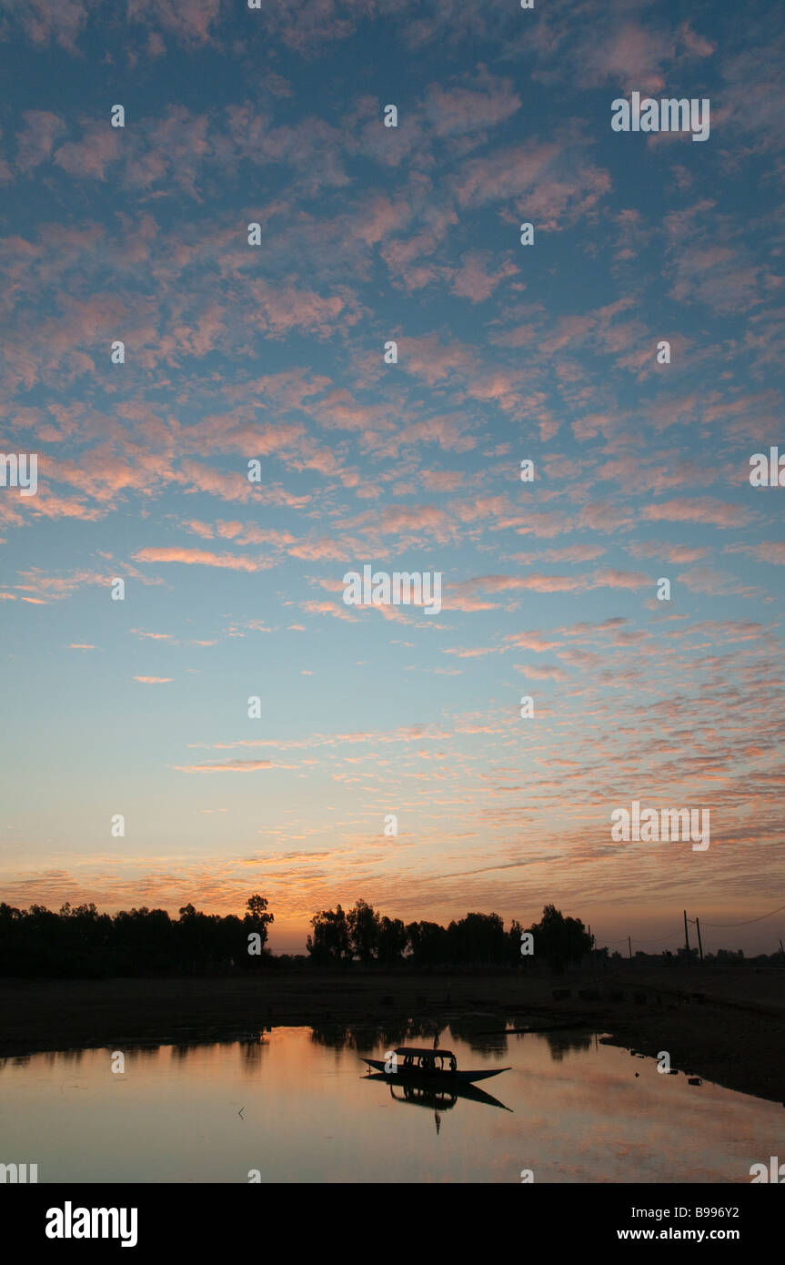 West Africa Mali Djenne sunrise on the Bani river Stock Photo