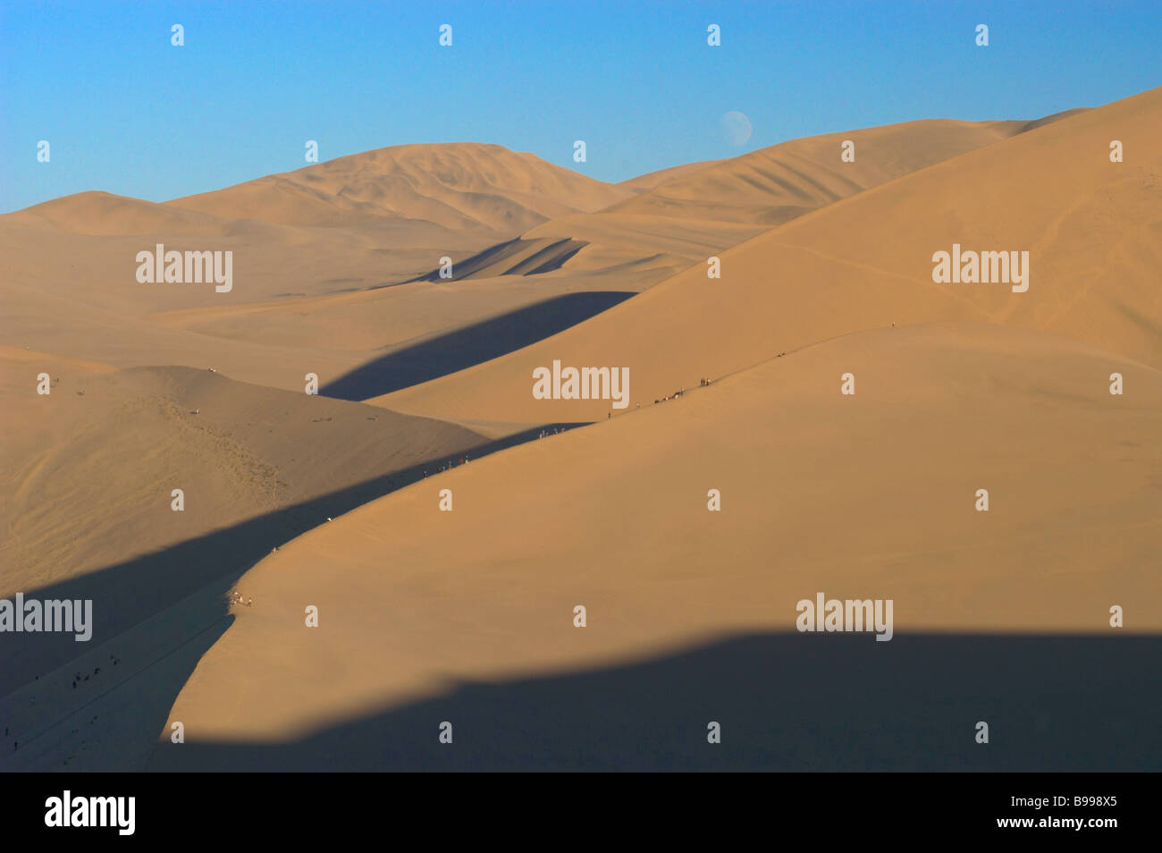 Dunhuang huge sand dune immense big Stock Photo