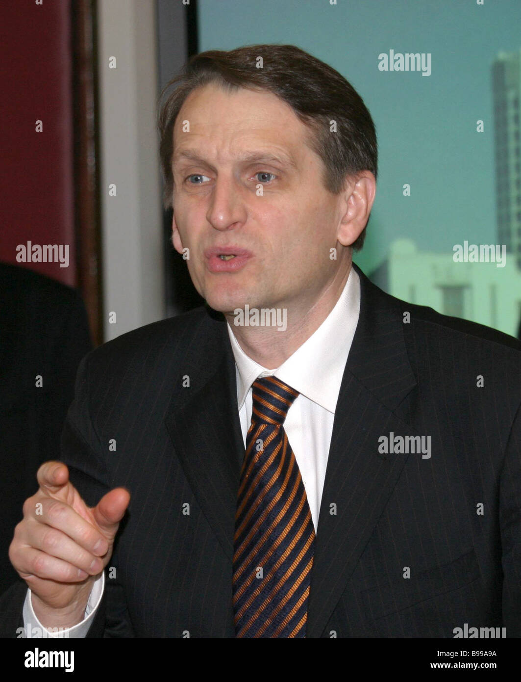 Chief of the Government Staff Sergei Naryshkin at the Cabinet meeting ...