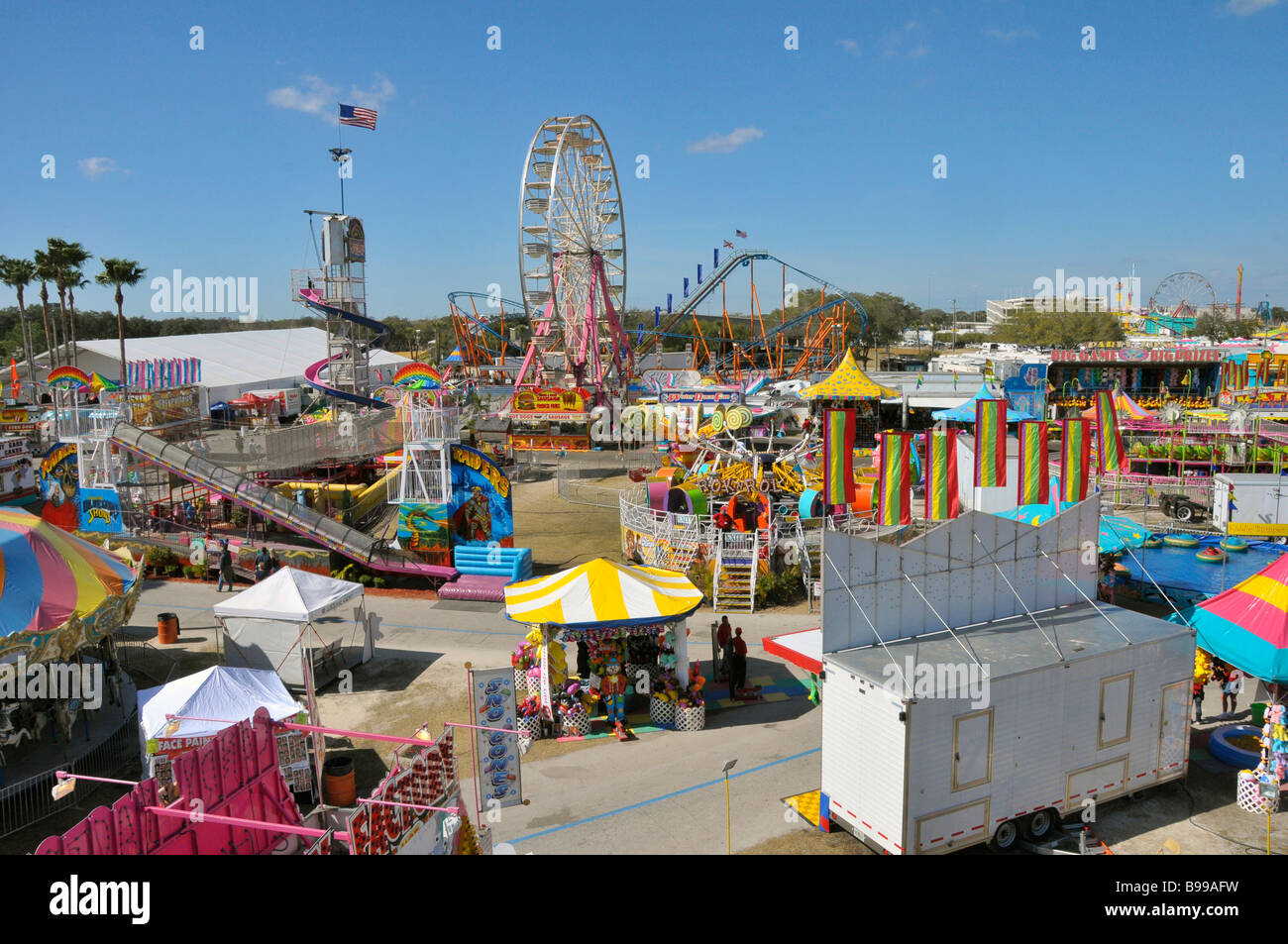 Midway at Florida State Fairgrounds Fair Tampa Stock Photo Alamy
