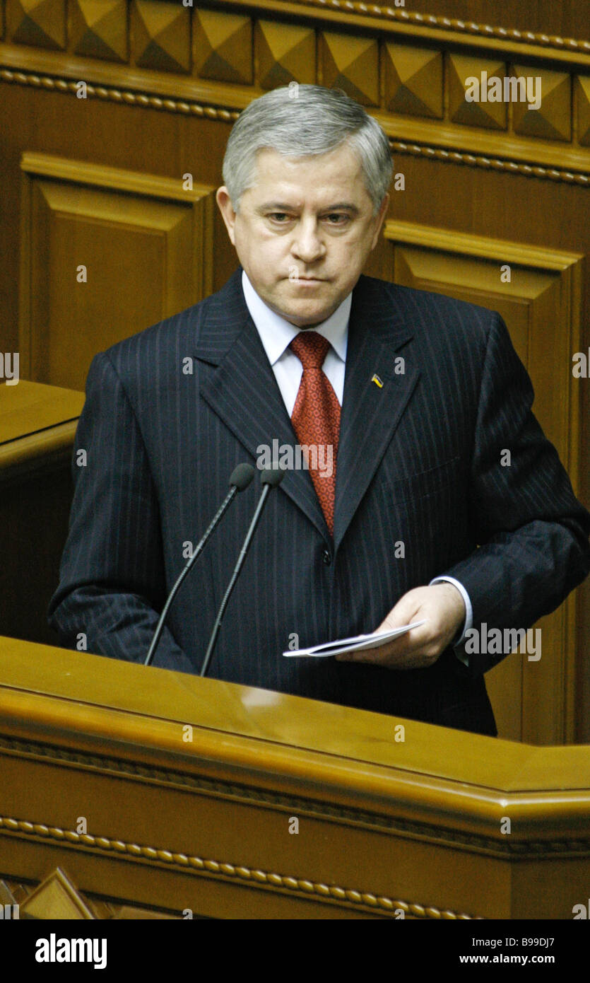 Ukraine s newly appointed Economics Minister Anatoly Kinakh Stock Photo
