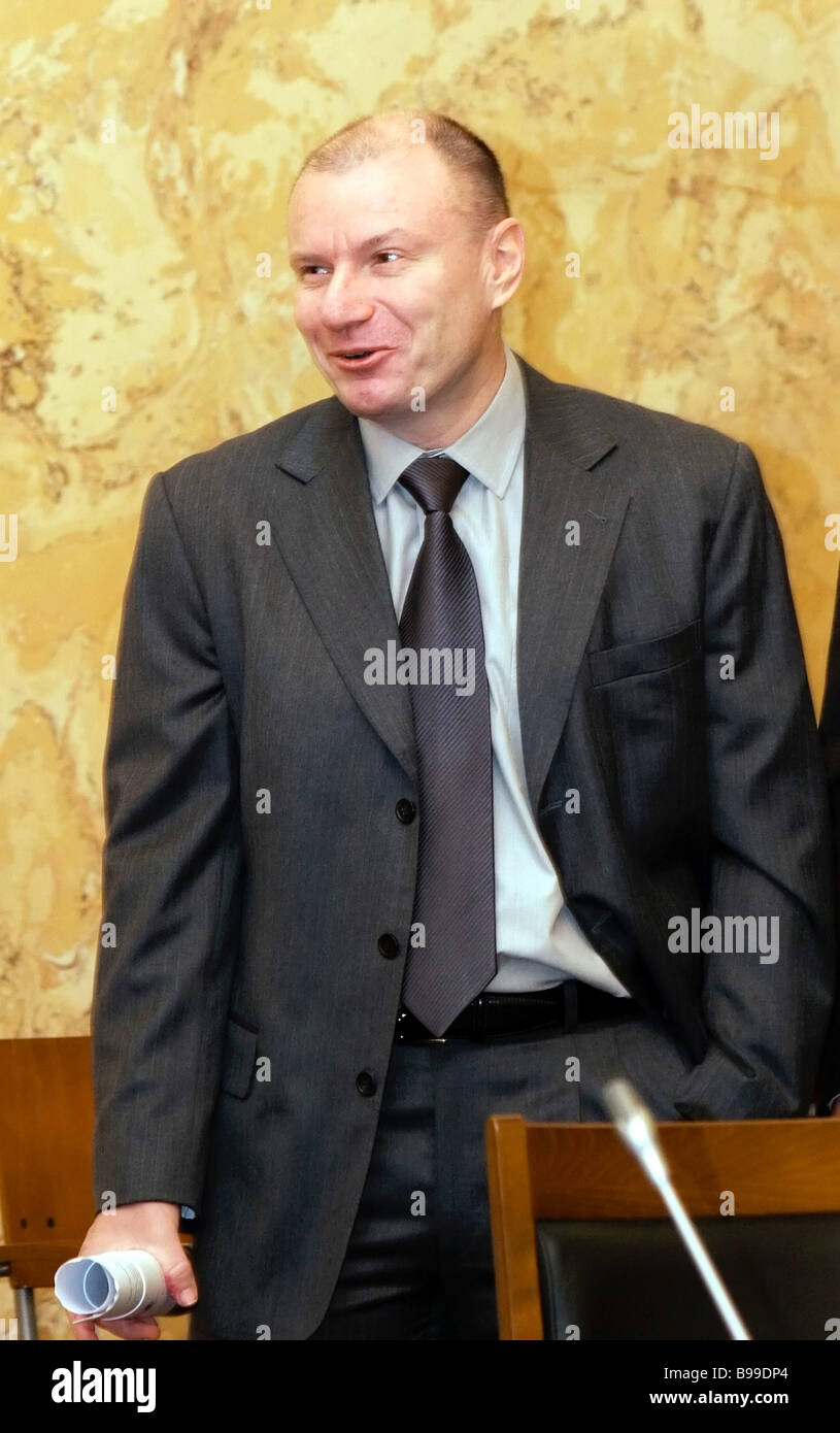 Vladimir Potanin Interros industrial holding proprietor during the