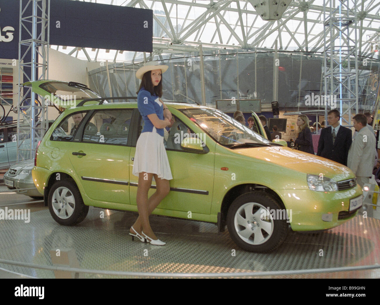 AvtoVAZ car on display at fifth Avtosalon 2001 Russian international ...