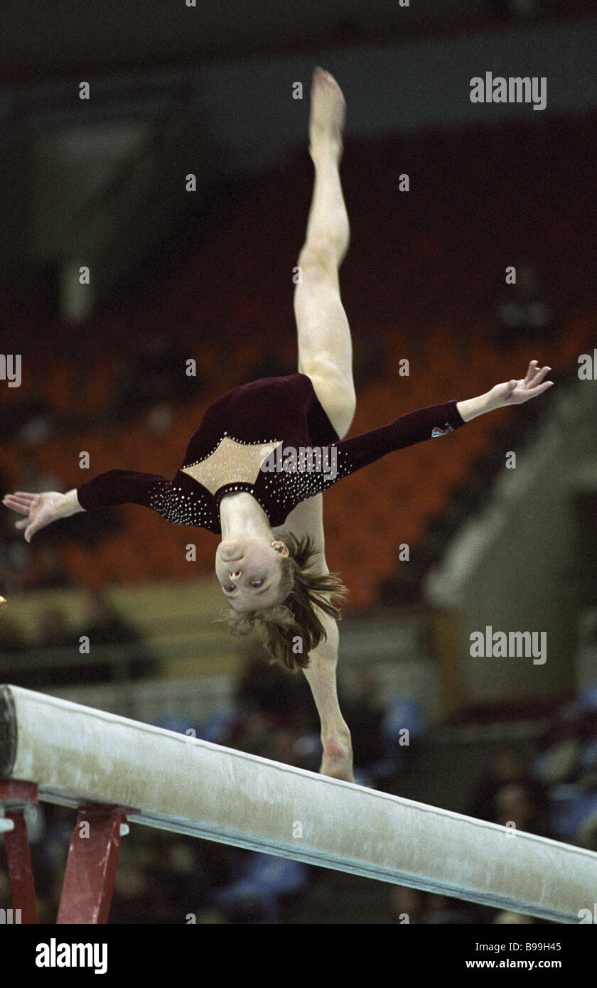 A 14 year old Anna Pavlova Russian all around artistic gymnastics