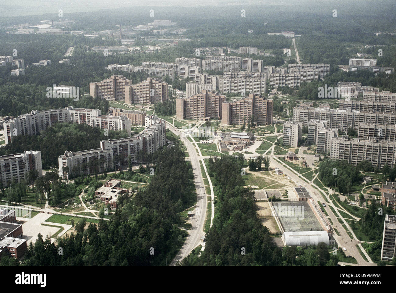 protvino A new district in the city of Protvino with Lesnoy Forest Boulevard Stock  Photo - Alamy