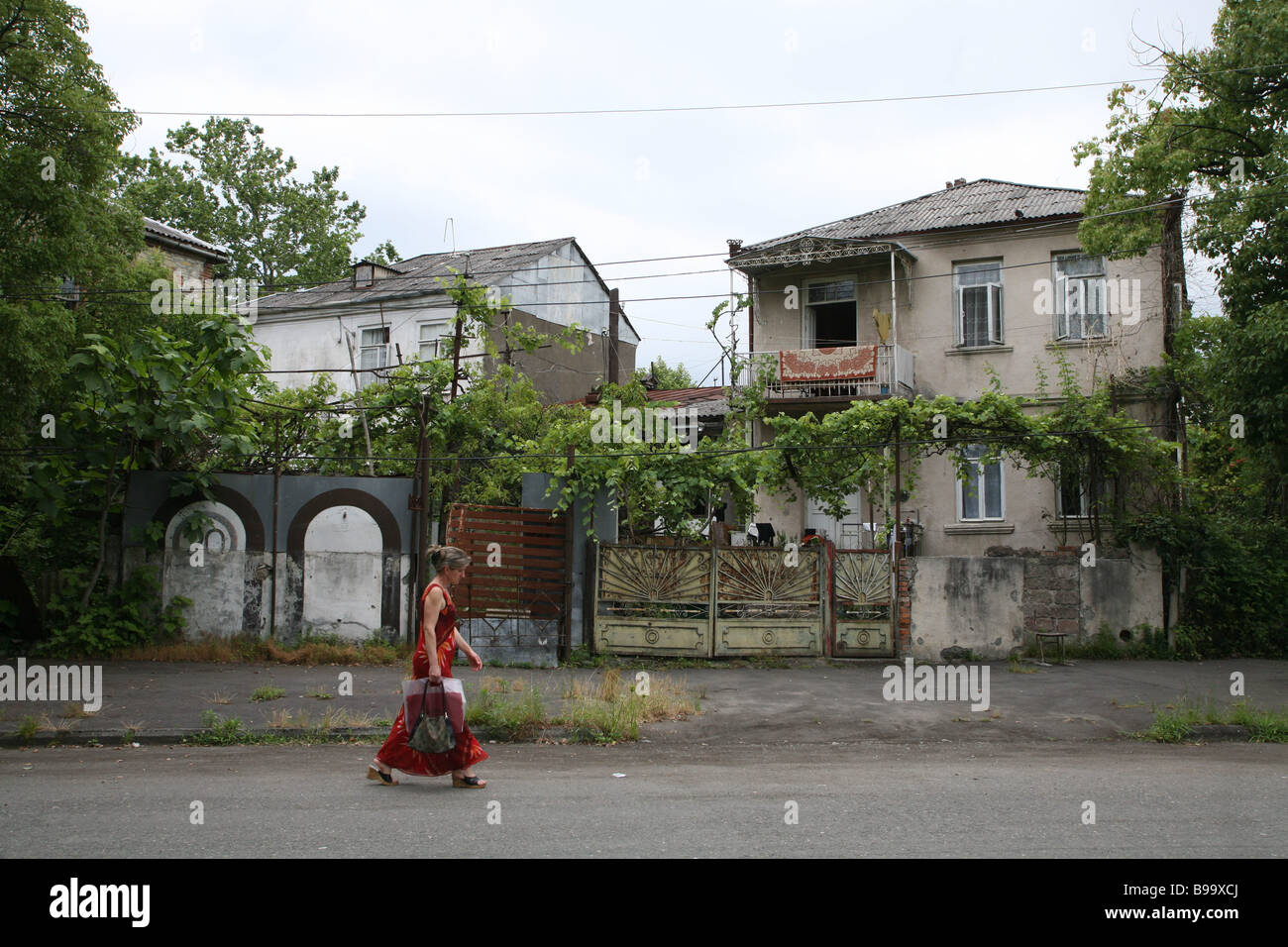 An old residential district in Sukhumi Abkhaz capital Stock Photo Alamy