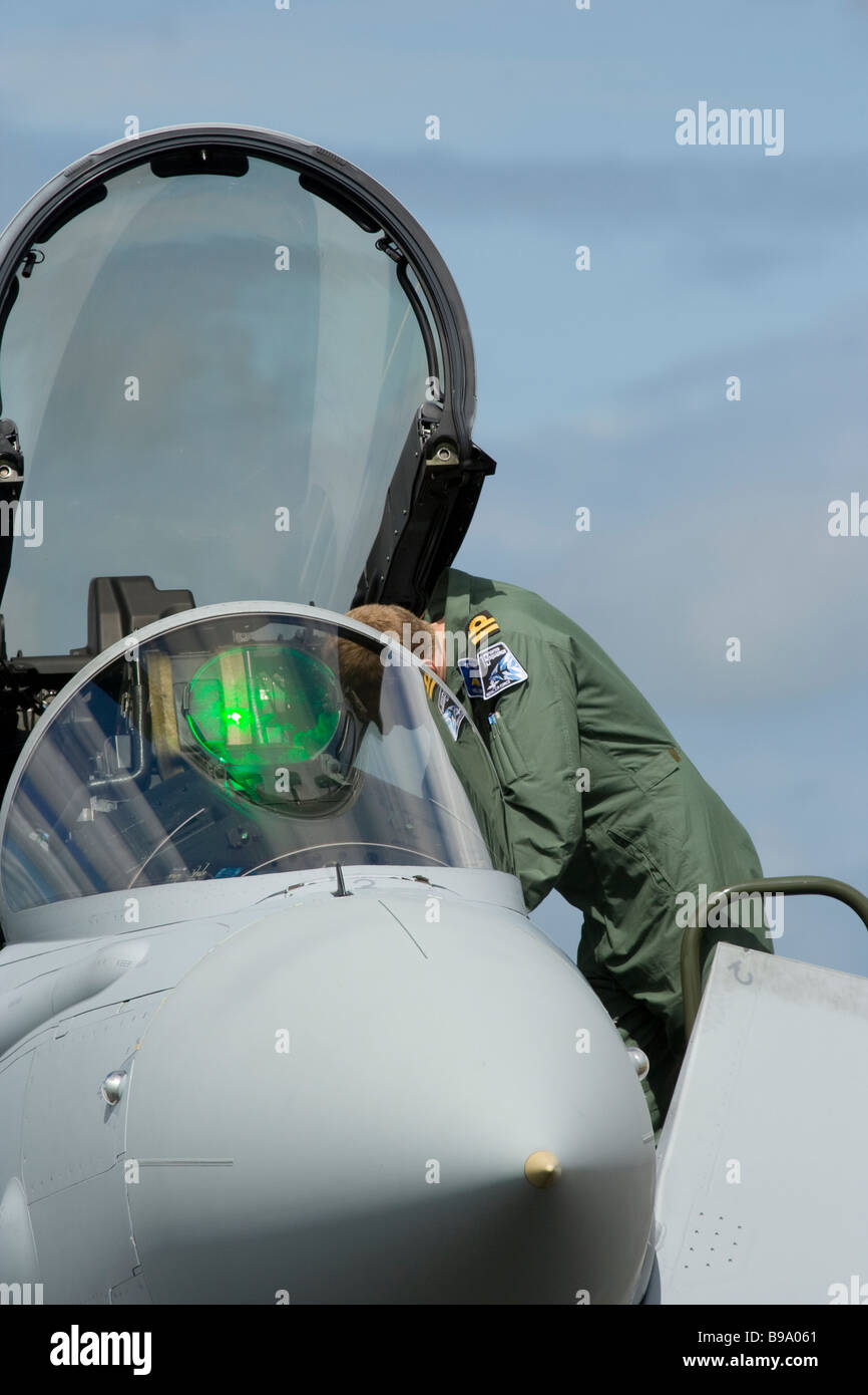 RAF Typhoon flight check Stock Photo