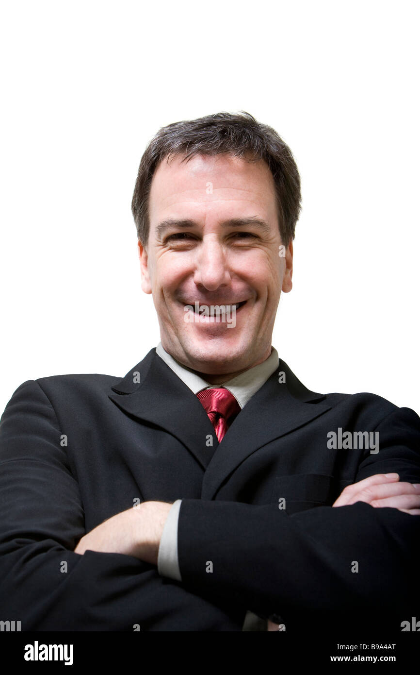 Portrait of businessman with arms crossed Stock Photo - Alamy