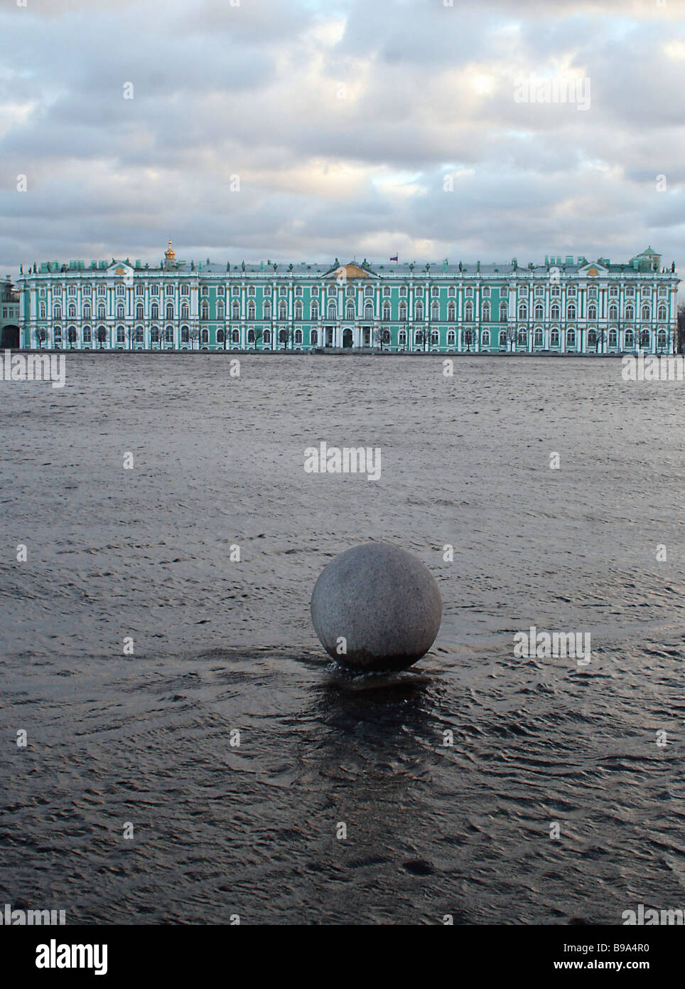 Flood in St Petersburg Stock Photo