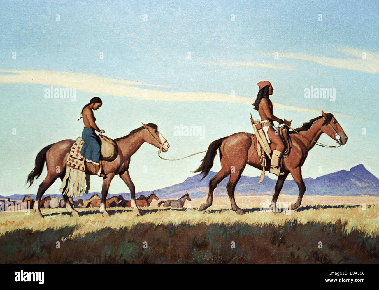 A reproduction of Apache Plunder by American artist Maynard Dickson The ...