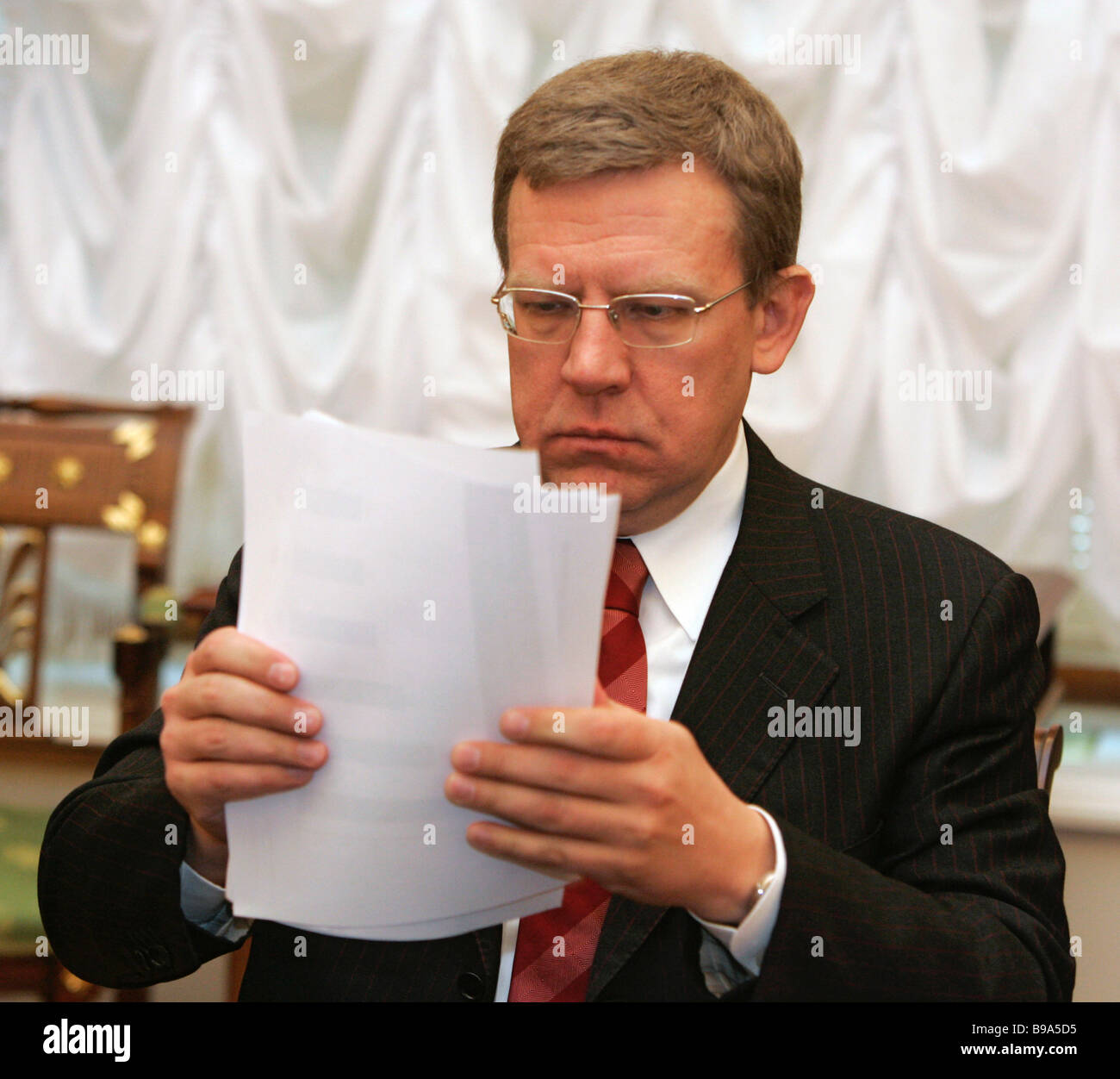 Russian Finance Minister Alexei Kudrin during a presidential conference