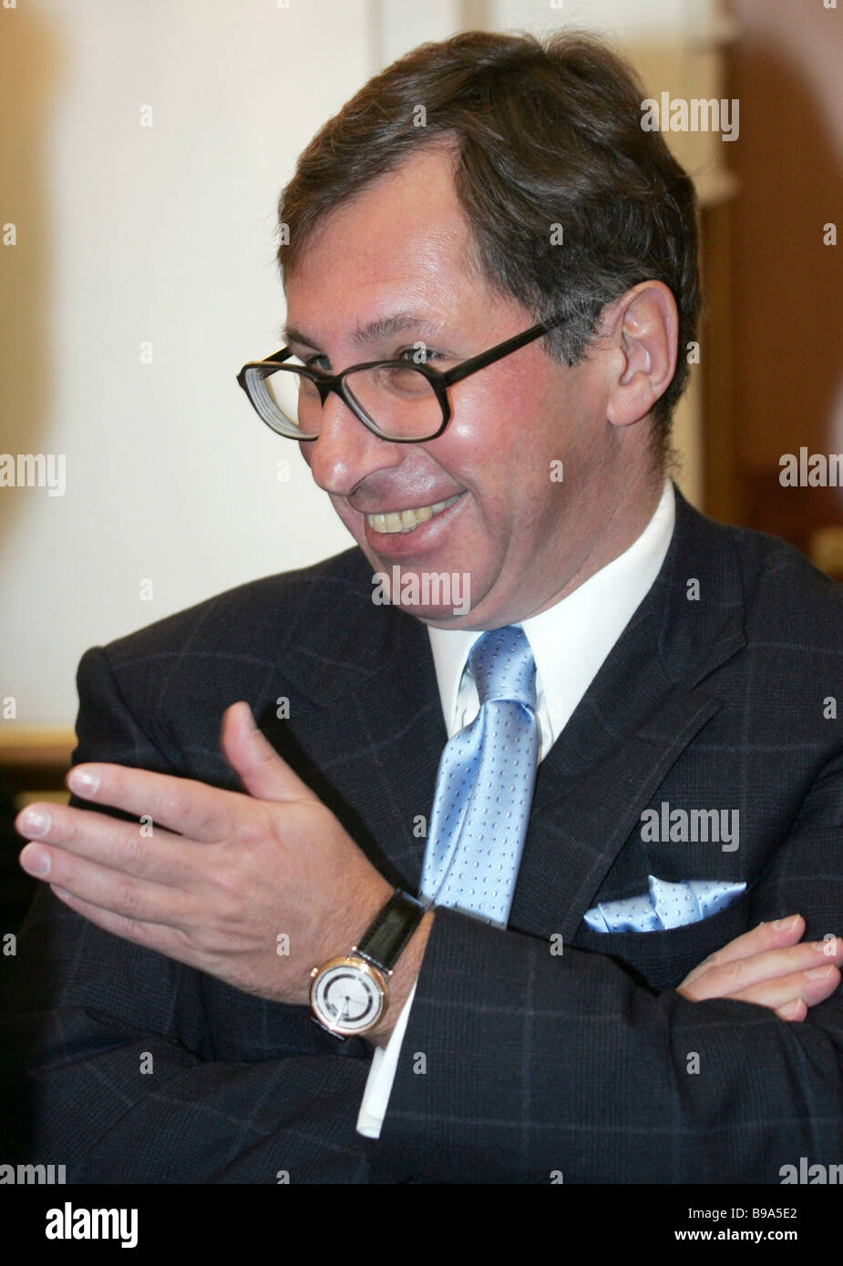 Alfa bank President Pyotr Aven at a session of the Russian