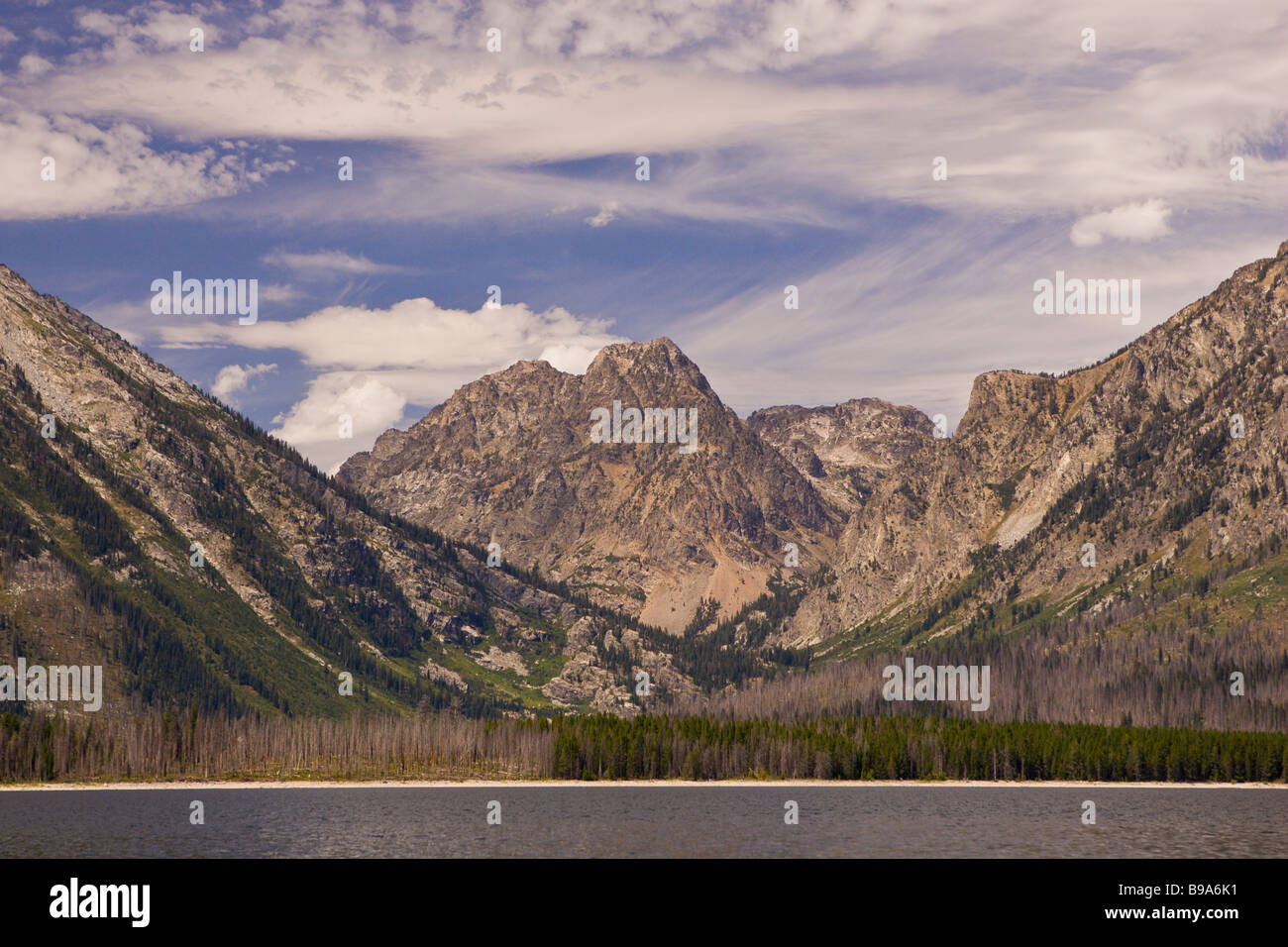 MORAN WYOMING USA Ushaped glacier valley in Grand Teton National Park