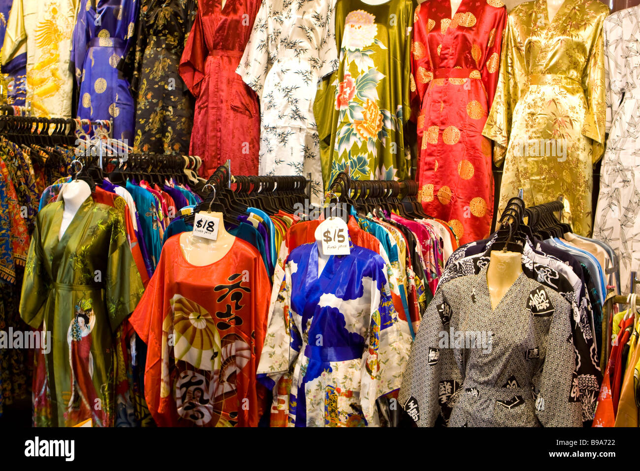 Silk Clothes in Shop Chinatown Singapore Stock Photo - Alamy