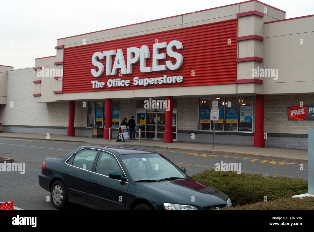 A Staples Office Superstore store is seen in a mall in Jersey City NJ Stock Photo