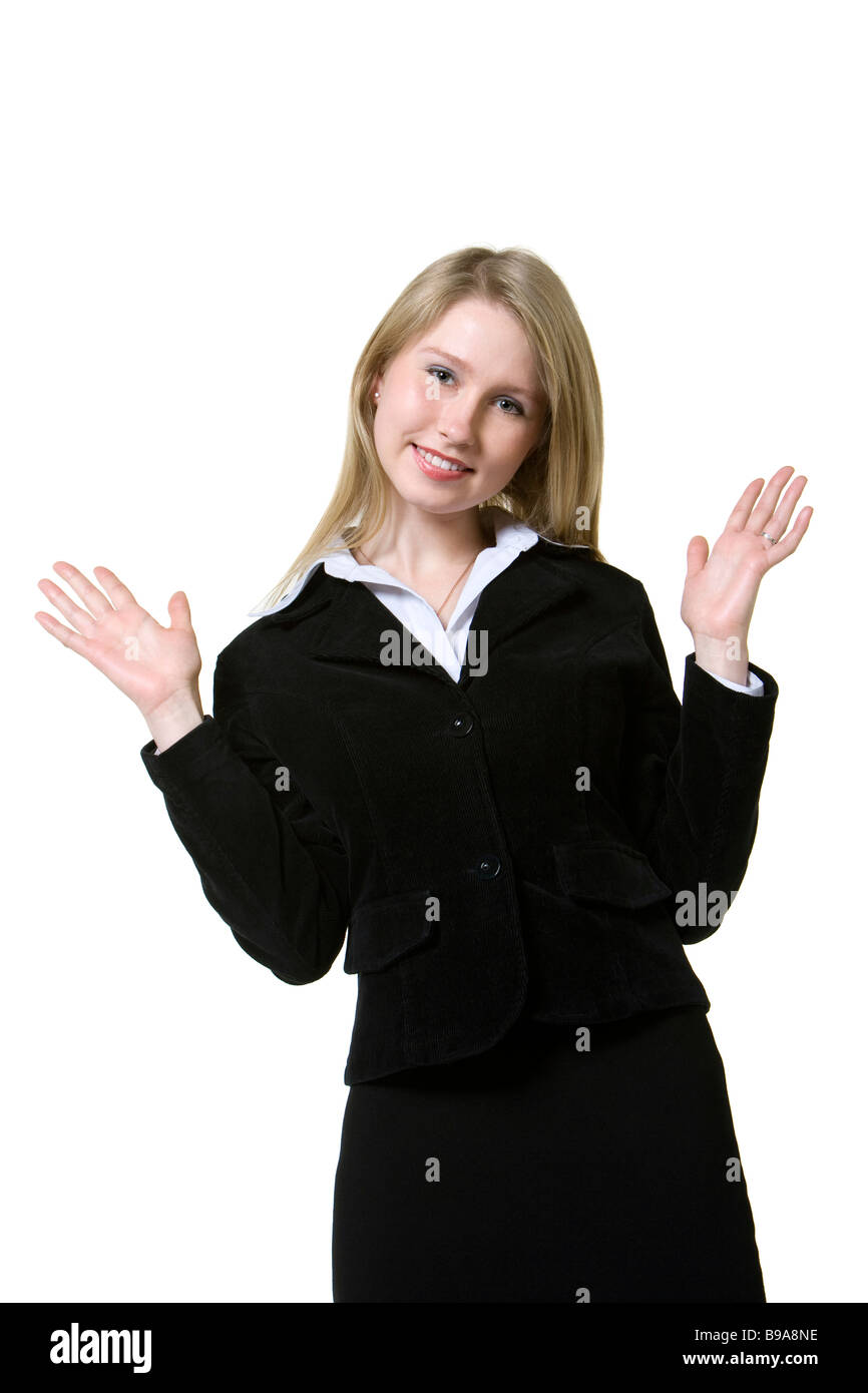 Portrait of surprised businesswoman Stock Photo - Alamy