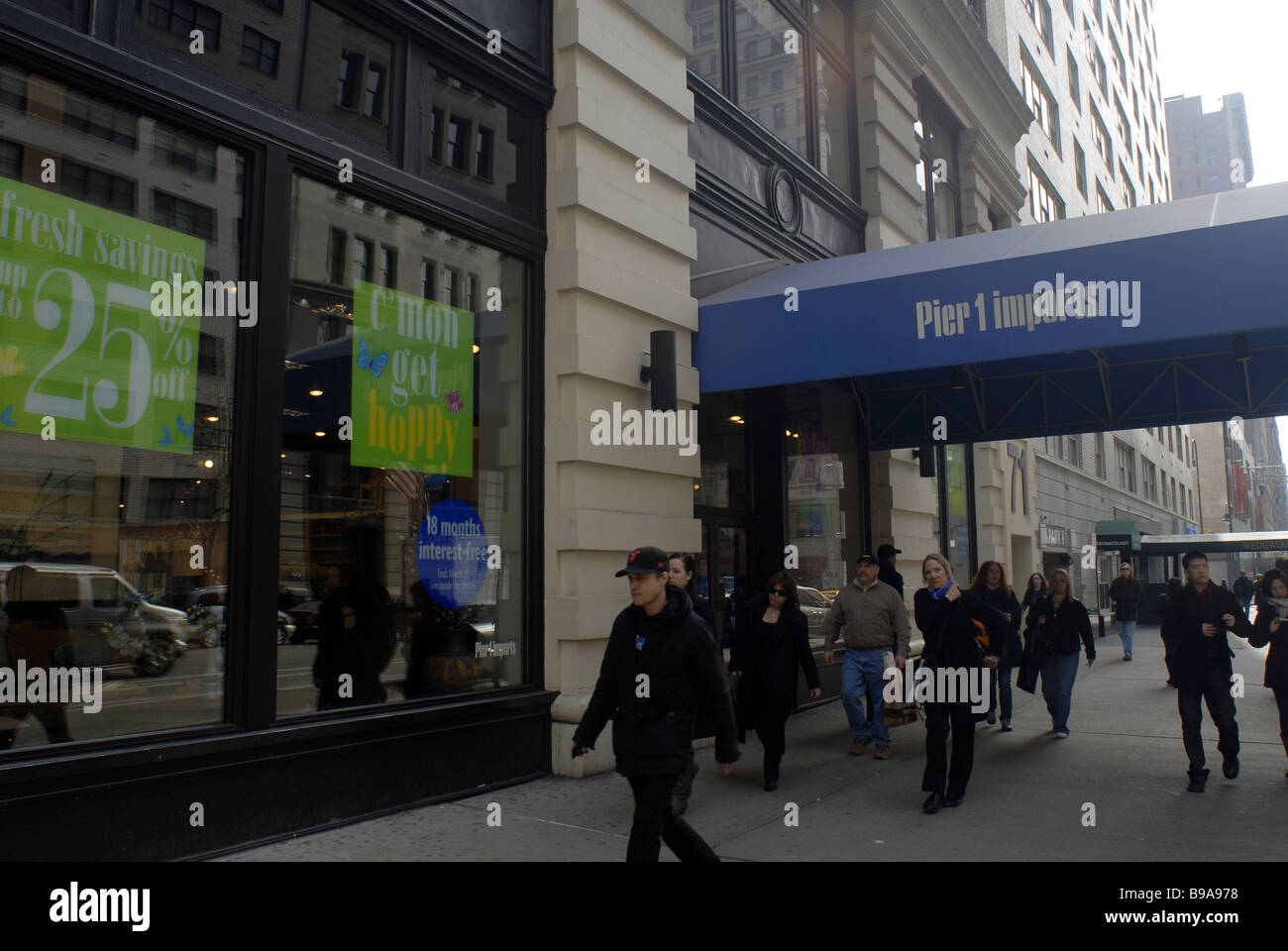 A Pier 1 store on lower Fifth Avenue in New York on Saturday March 14 2009 Richard B levine Stock Photo