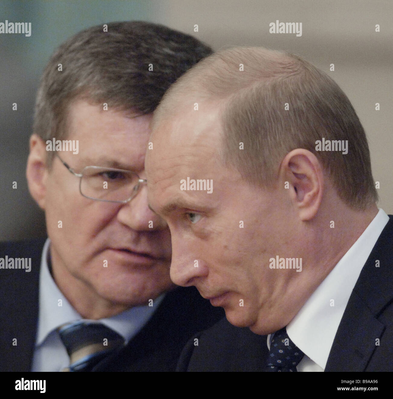 Russian President Vladimir Putin and Prosecutor General Yury Chaika