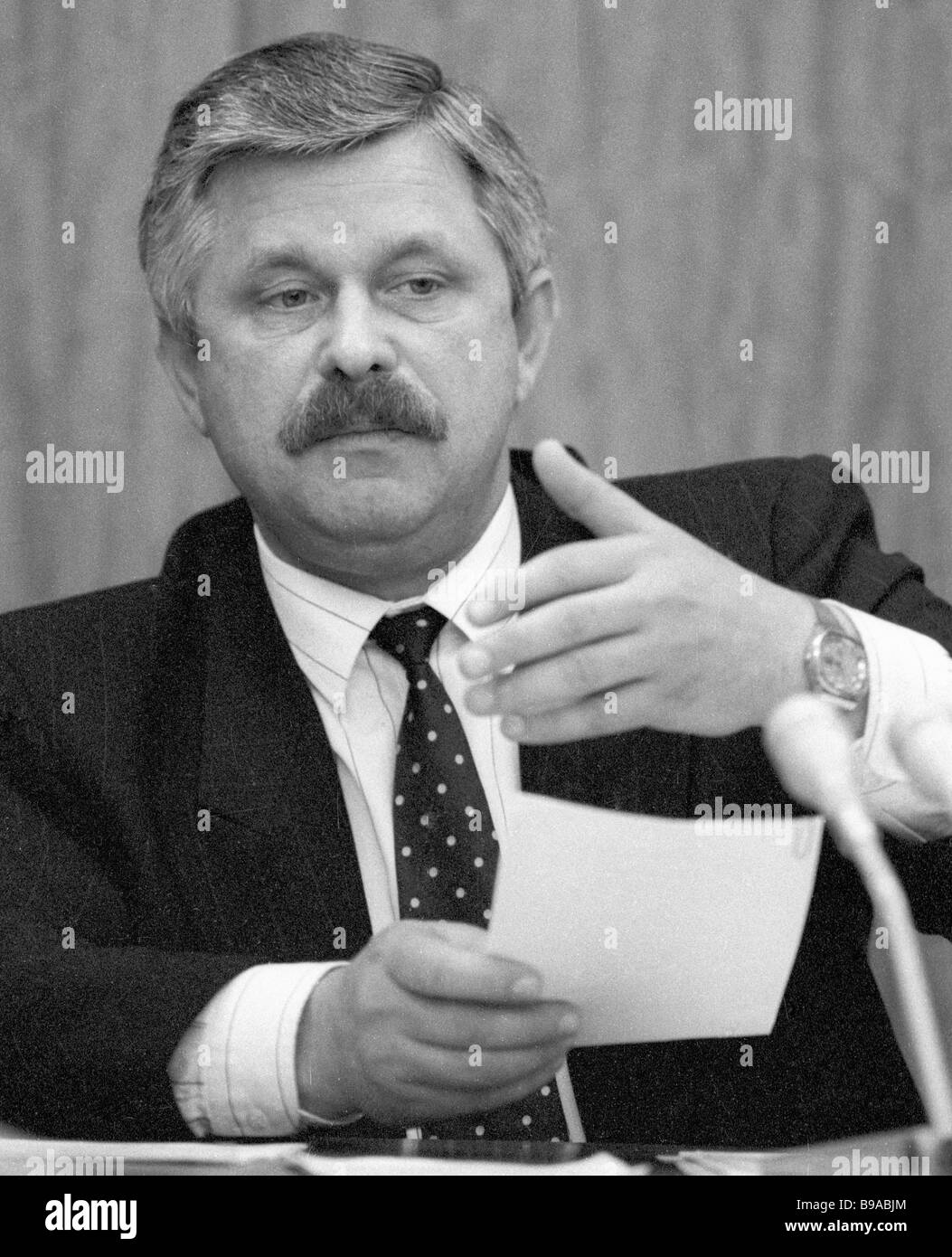 Alexander Rutskoy People s Deputy of the RSFSR leader of the group Communists for Democracy Stock Photo