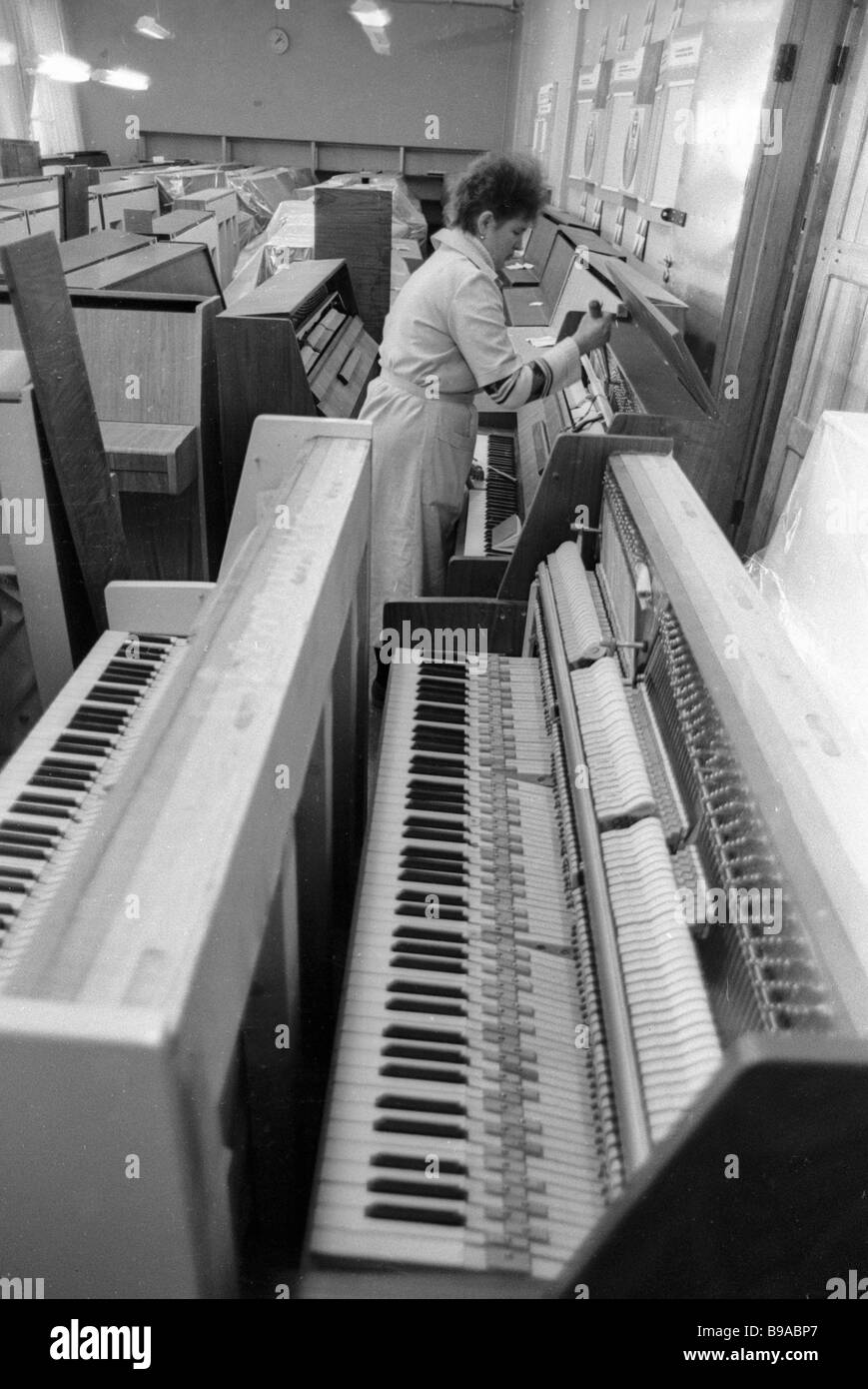 Borisov piano factory tuning area Belarus Stock Photo - Alamy