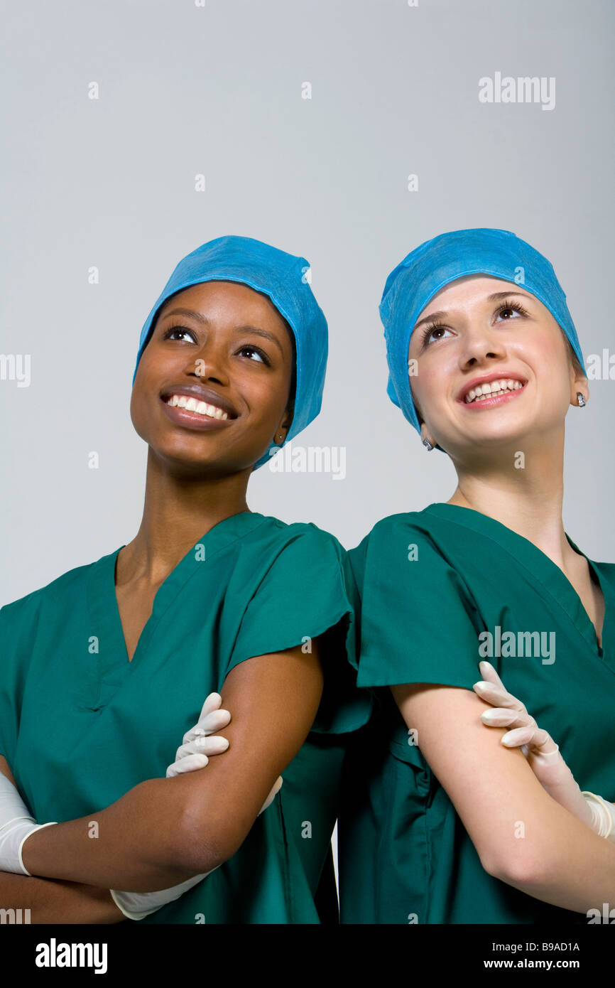 Portrait of female nurses Stock Photo
