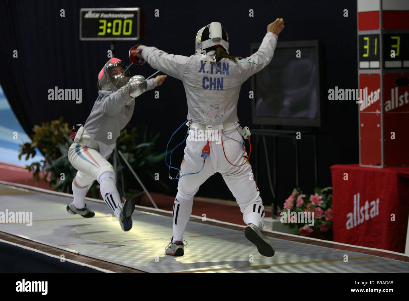 International fencing tournament Moscow Saber 2006 Stock Photo Alamy