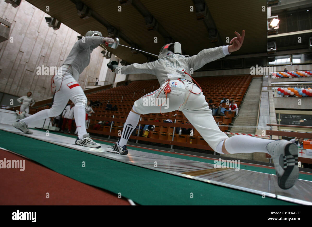 International fencing tournament Moscow Saber 2006 Stock Photo Alamy
