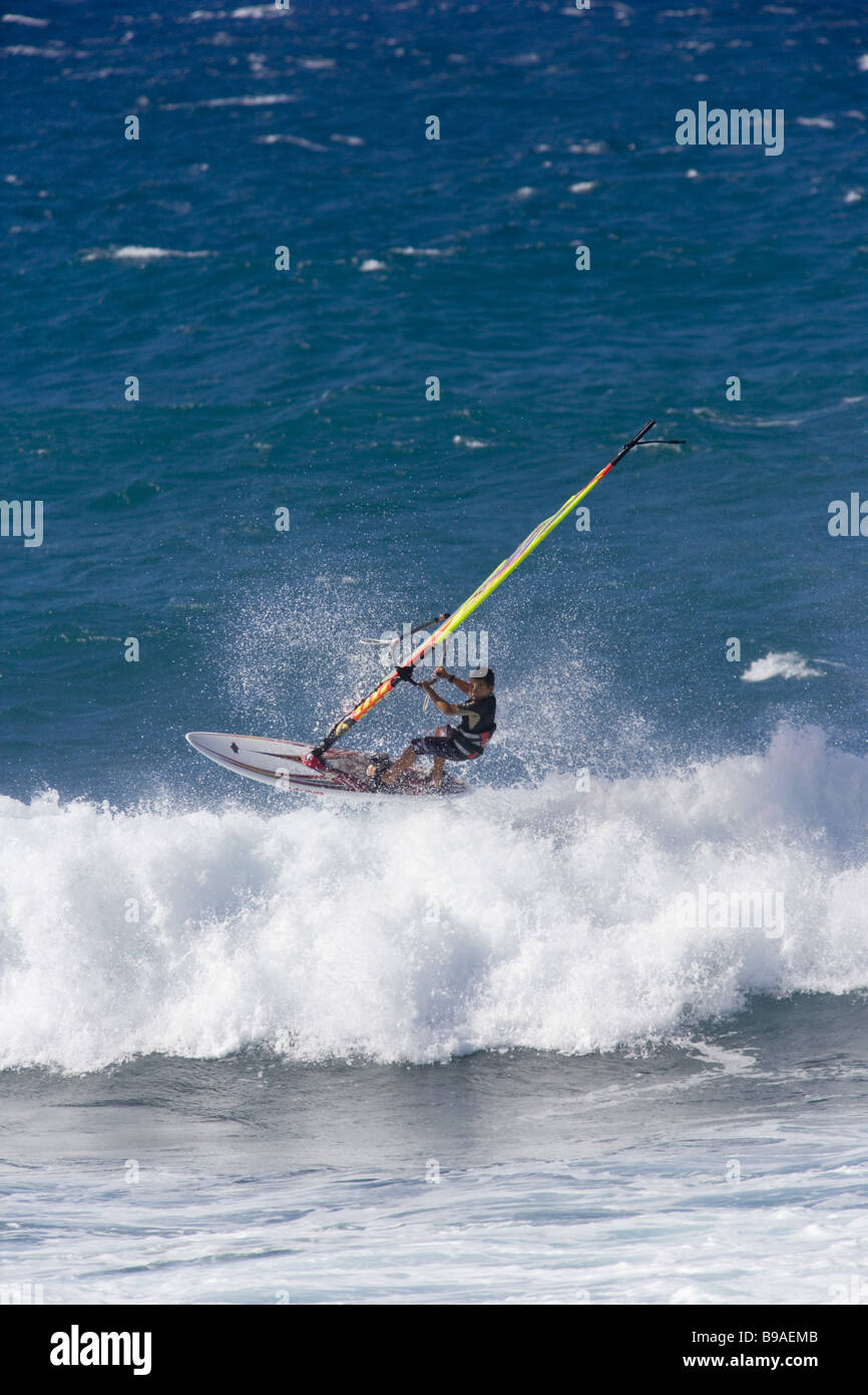 Windsurfing at Hookipa Beach, Paia, Maui Hawaii Stock Photo Alamy