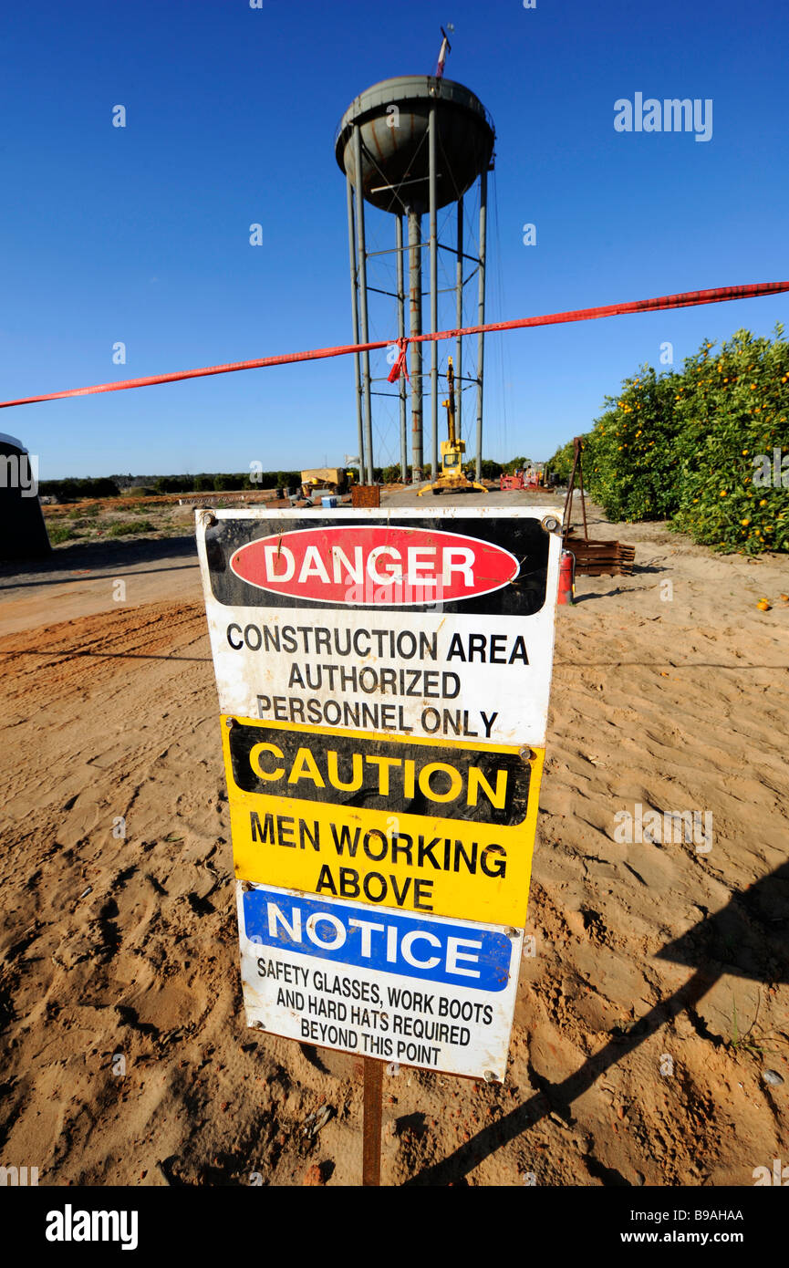 New water tower construction Lake Wales Florida Stock Photo Alamy