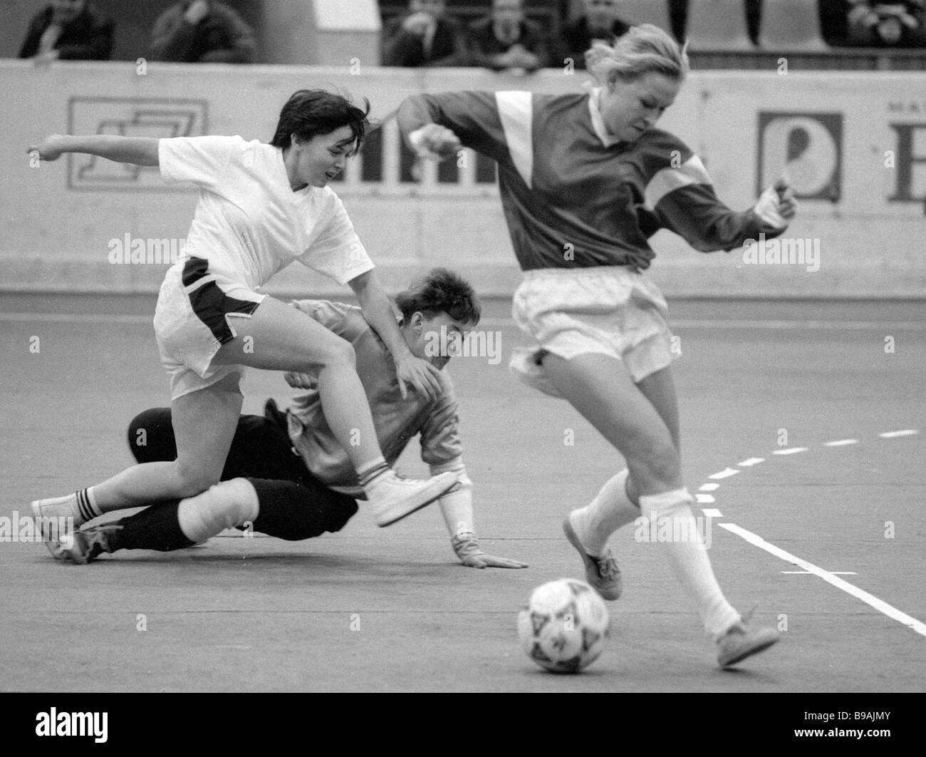 The 1st women s mini soccer football tournament Commonwealth Cup Stock