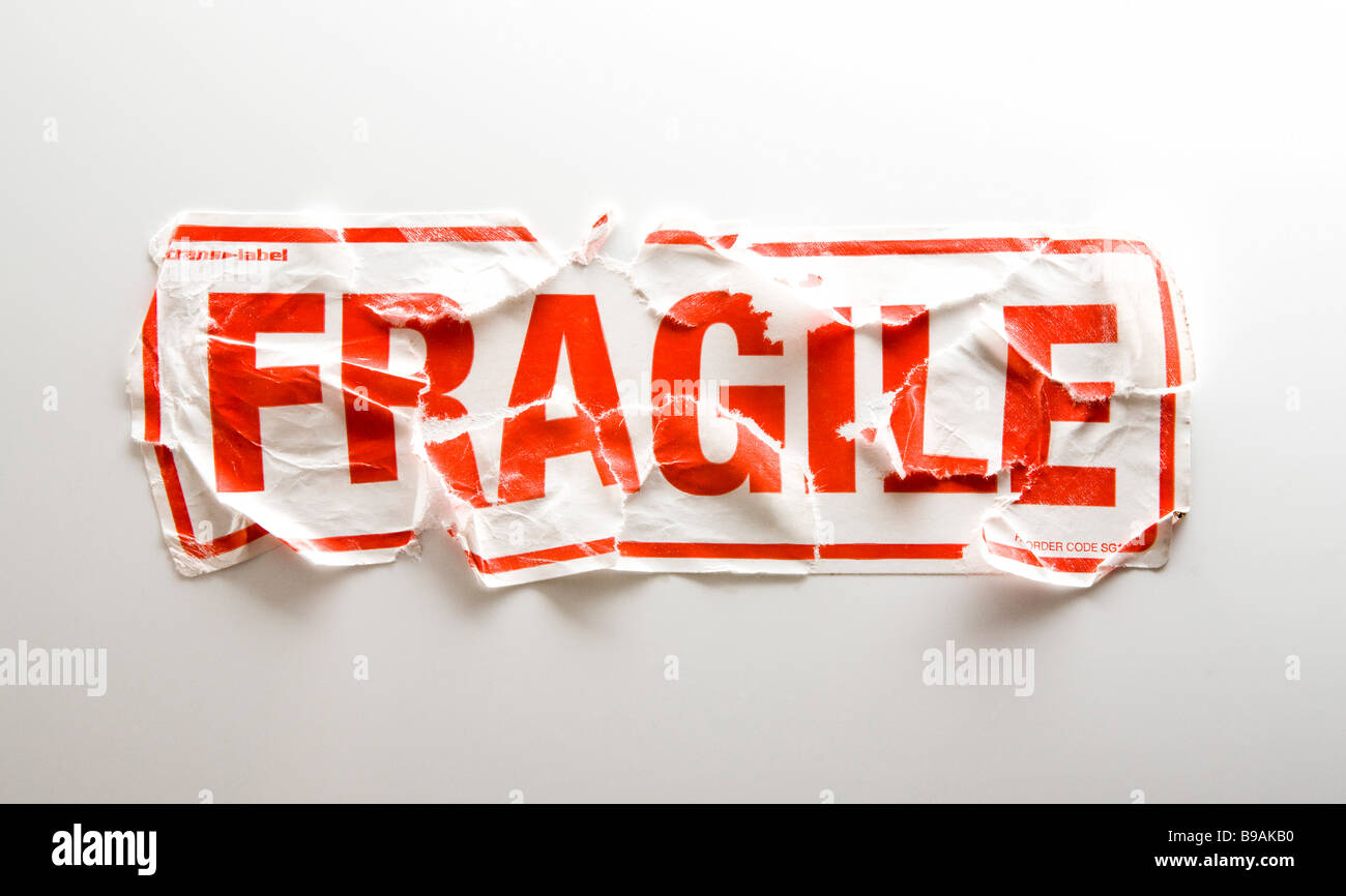 Fragile sticker Stock Photo