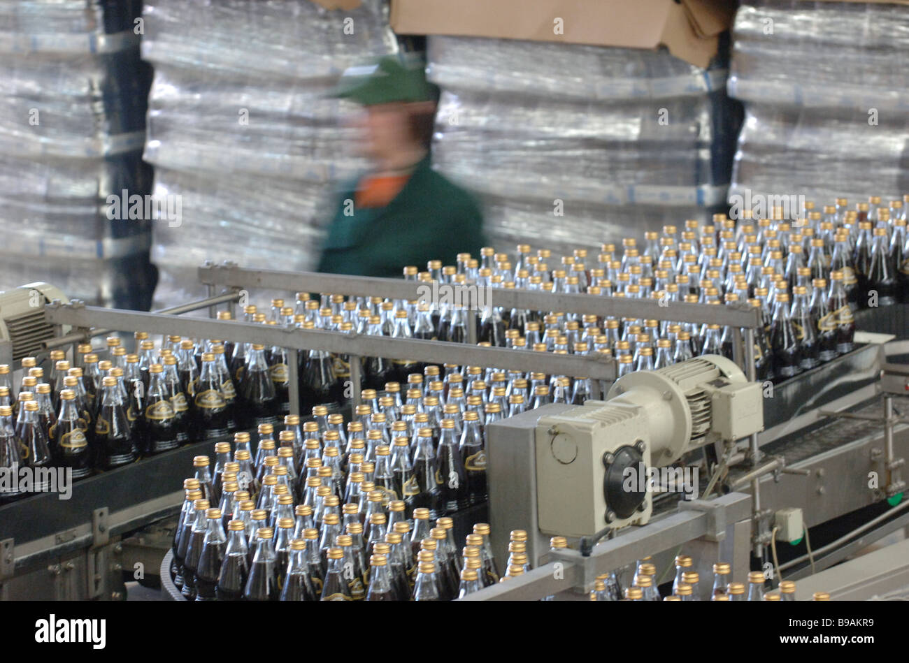 Soft drink production line at the Ost Aqua mineral water and fizzy