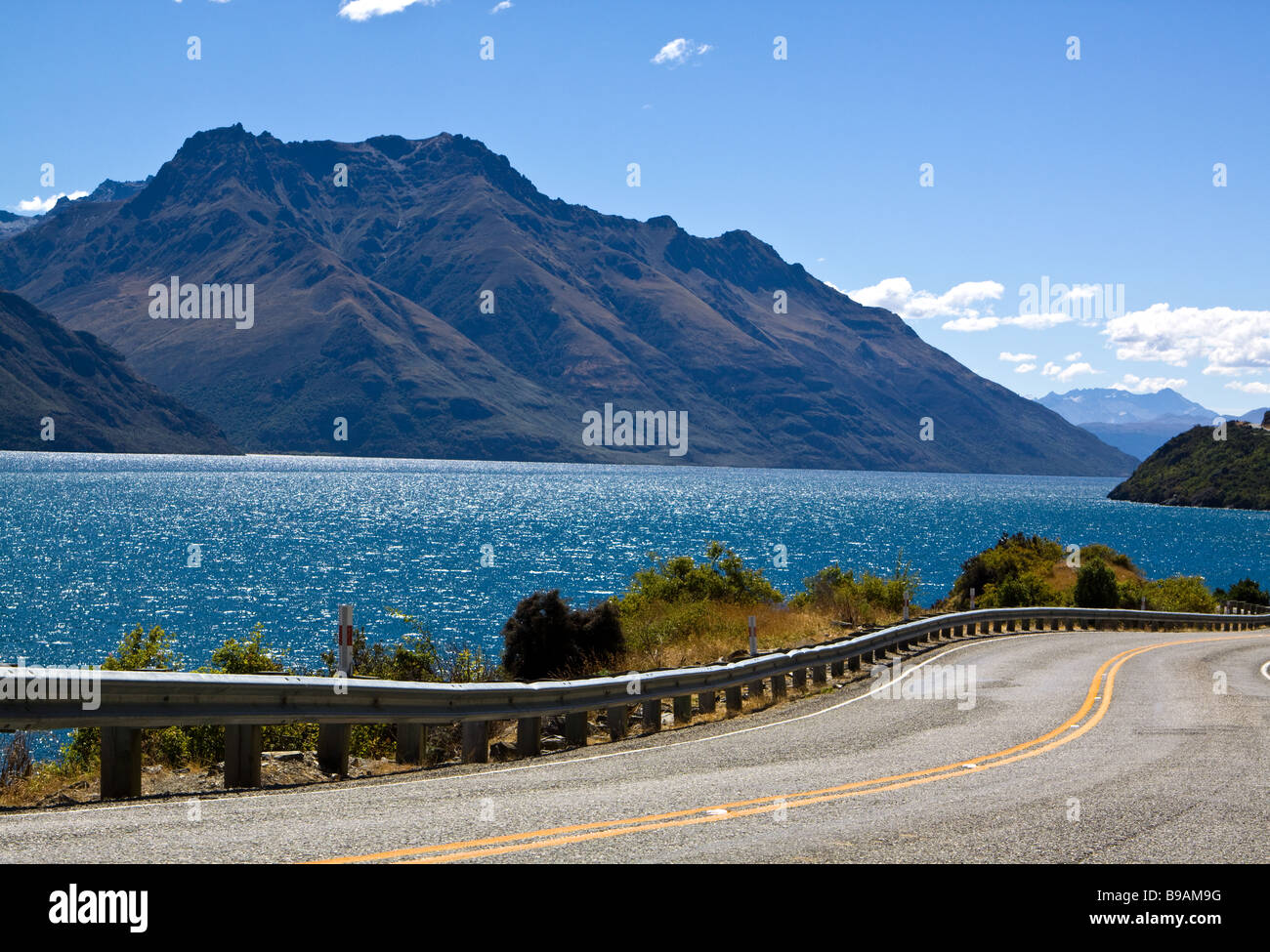 Lake Wakatipu Queenstown New Zealand Stock Photo