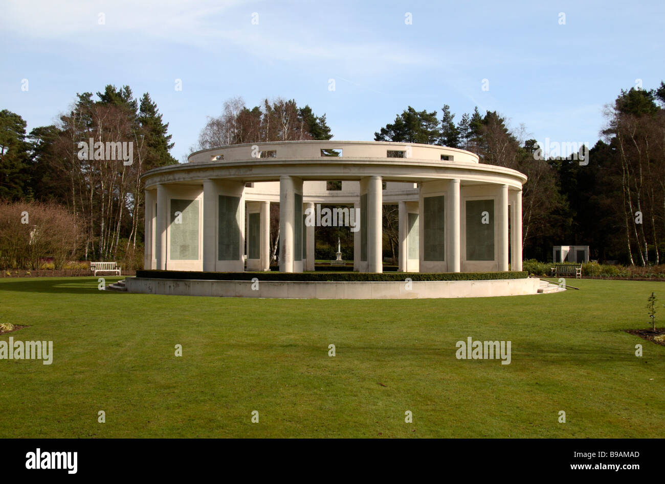 The Brookwood Memorial to the Missing, in the Brookwood Military Cemetery, Woking. Stock Photo