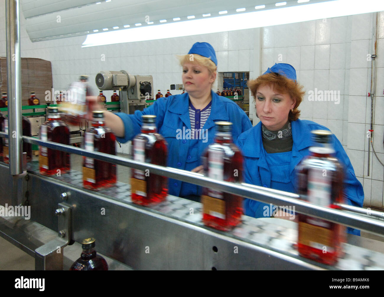 Production line for producing a new brand of vodka Bogorodskaya at Stock Photo ...1300 x 1004