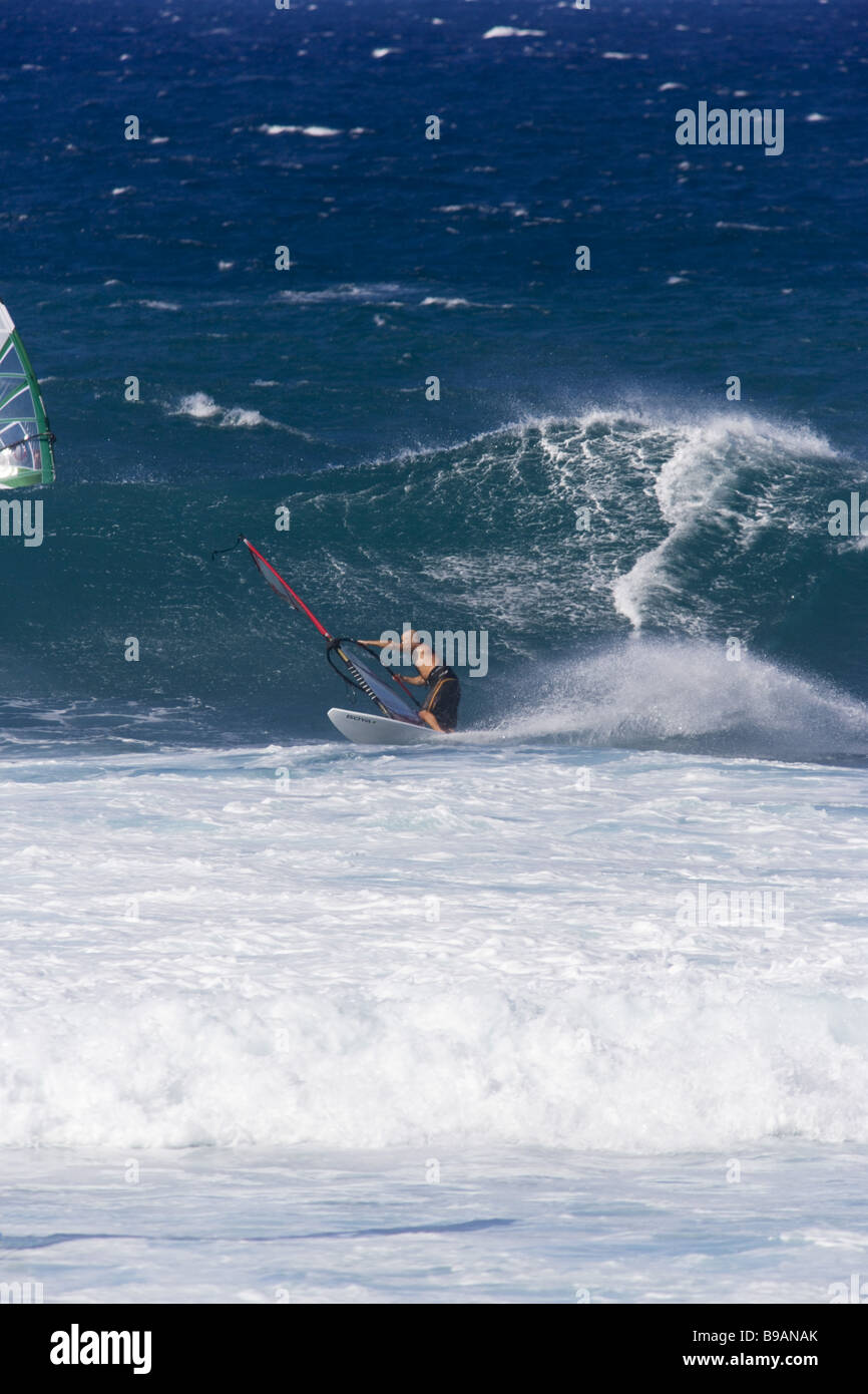 Windsurfing at Hookipa Beach, Paia, Maui Hawaii Stock Photo Alamy