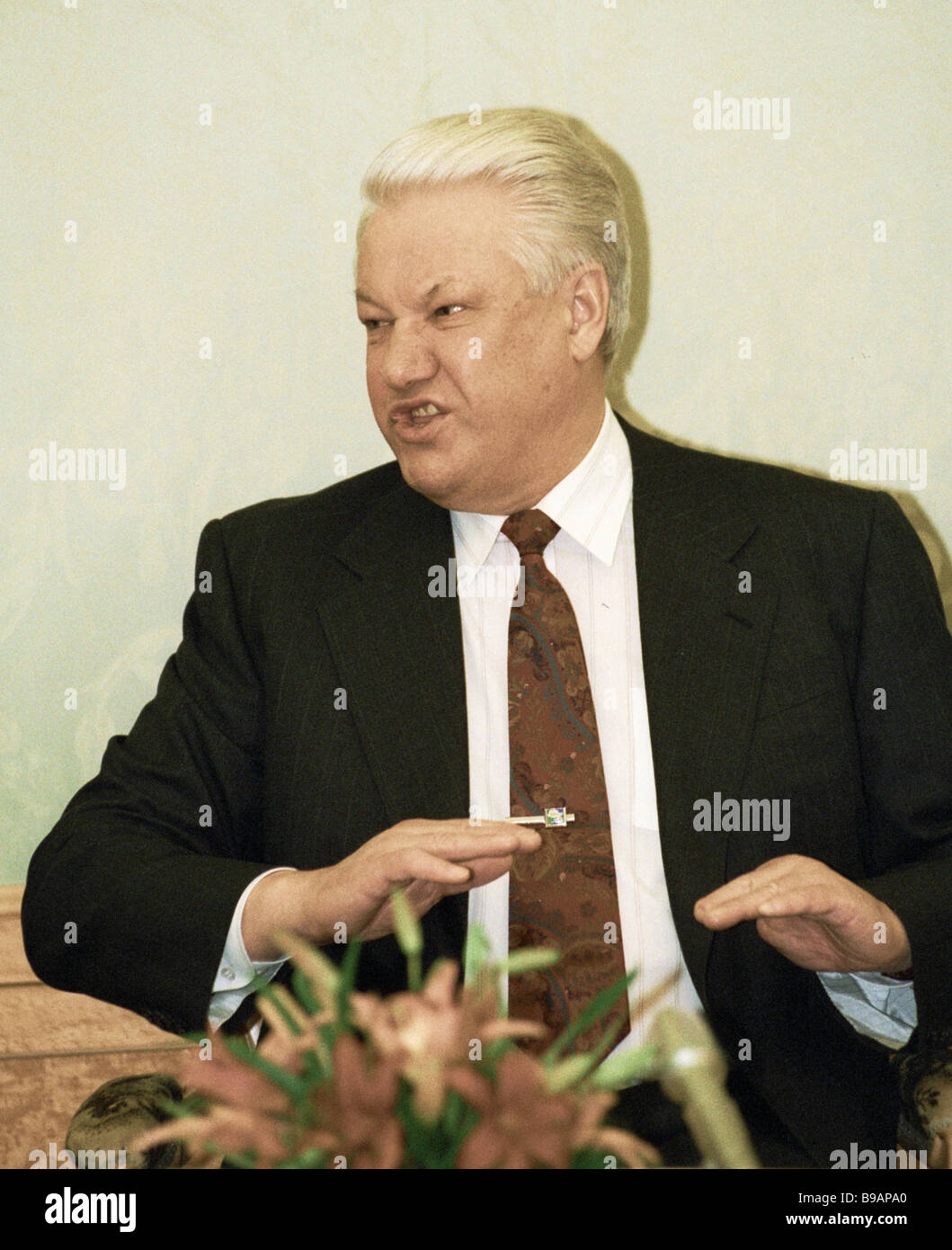 Russian President Boris Yeltsin Stock Photo - Alamy