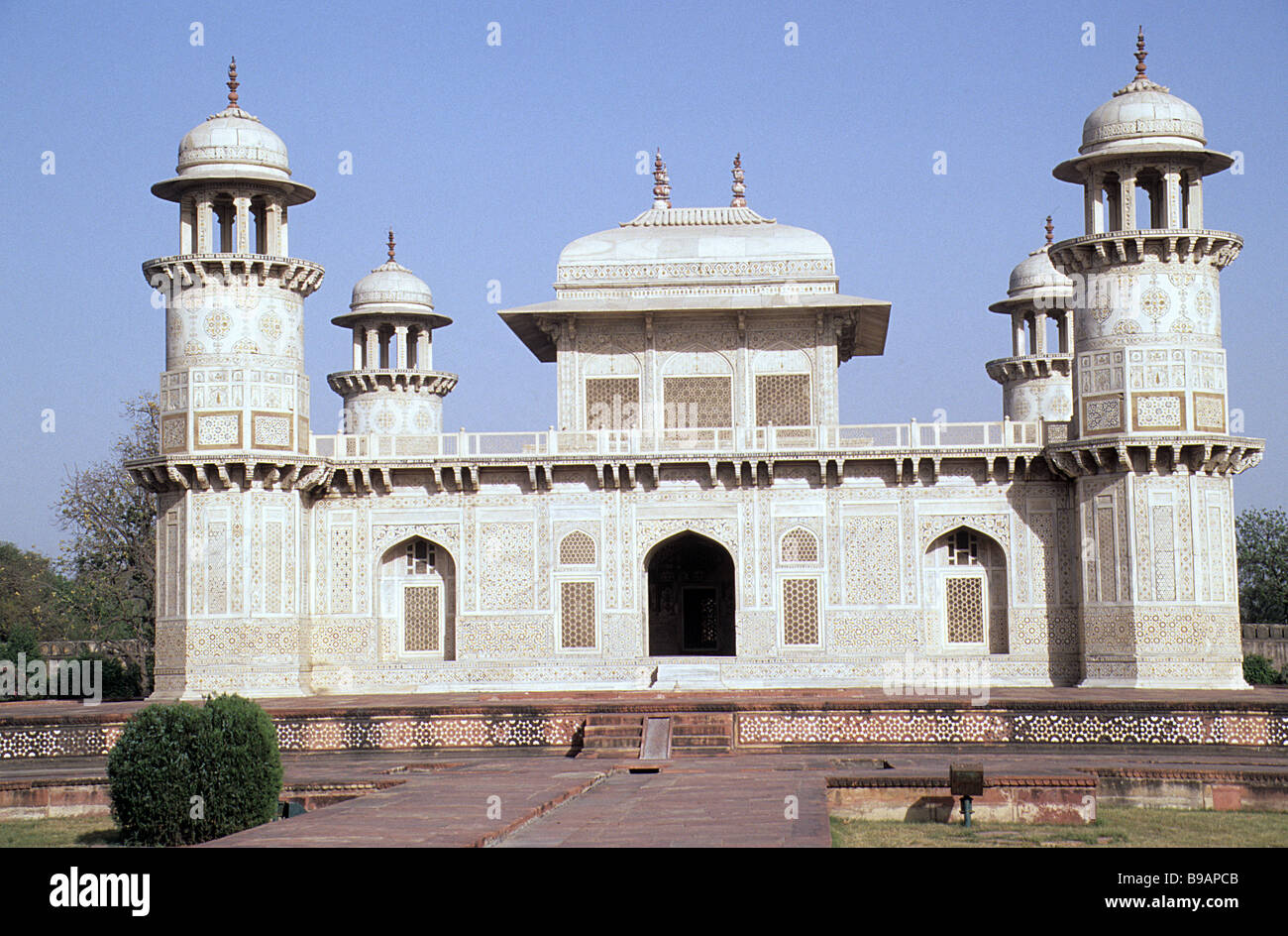Tomb of Mirza Ghiyas-ud-Din at Agra, India. Stock Photo