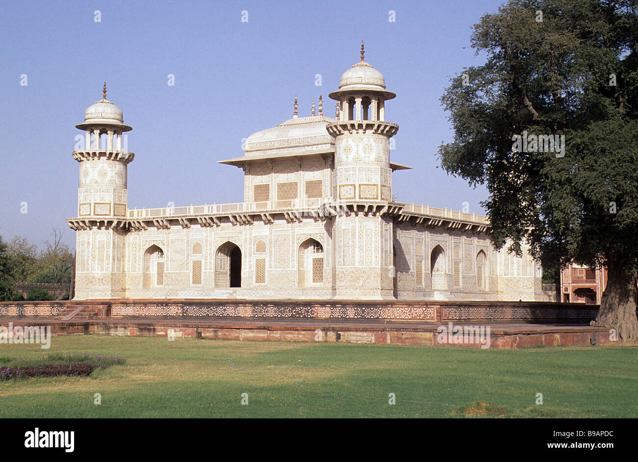 Tomb of Mirza Ghiyas-ud-Din at Agra, India. Stock Photo