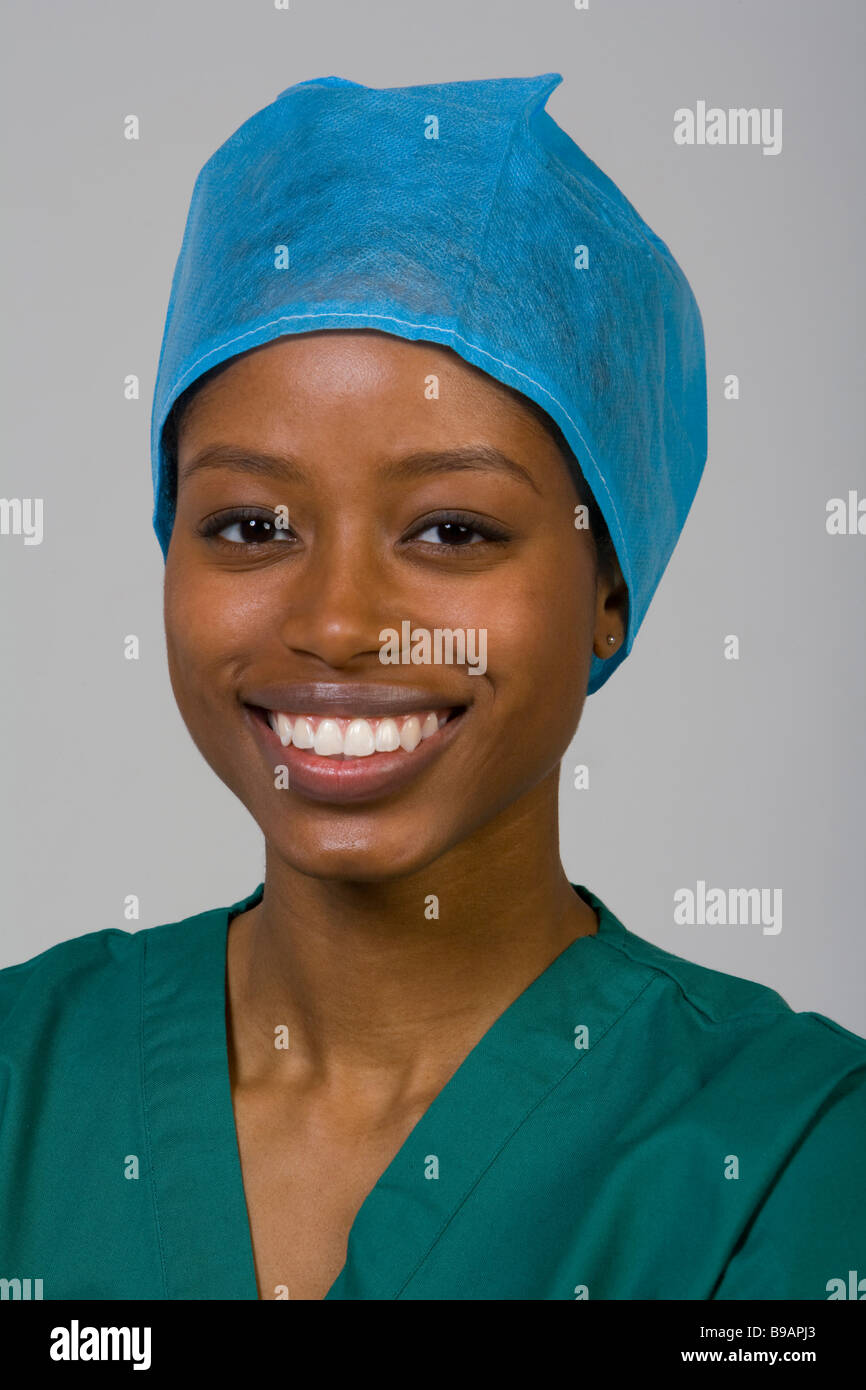 African female nurse posing hi-res stock photography and images - Alamy