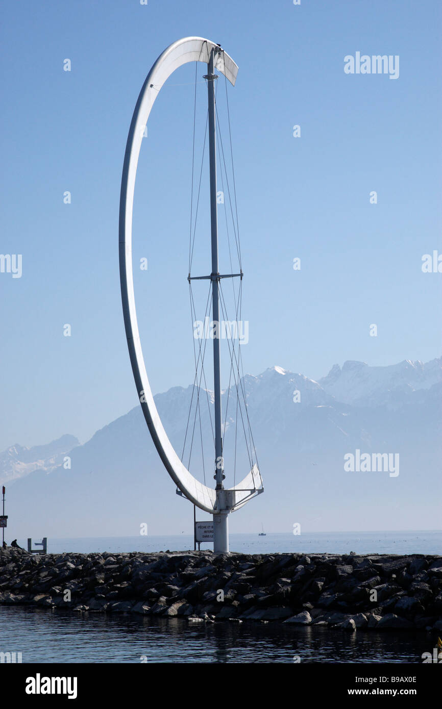 entrance to the port of ouchy south of the city of lausanne switzerland Stock Photo