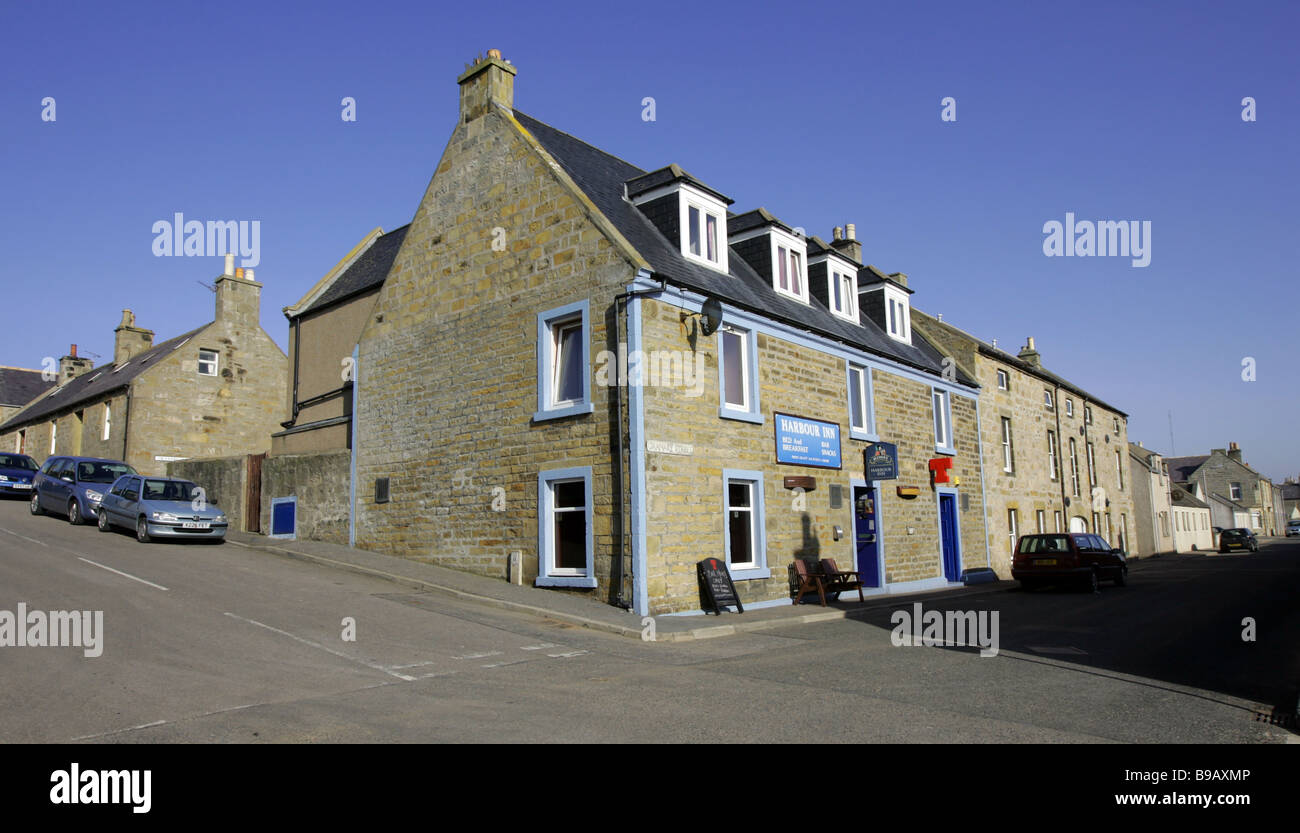 Stone houses and buildings in the centre of the small village of