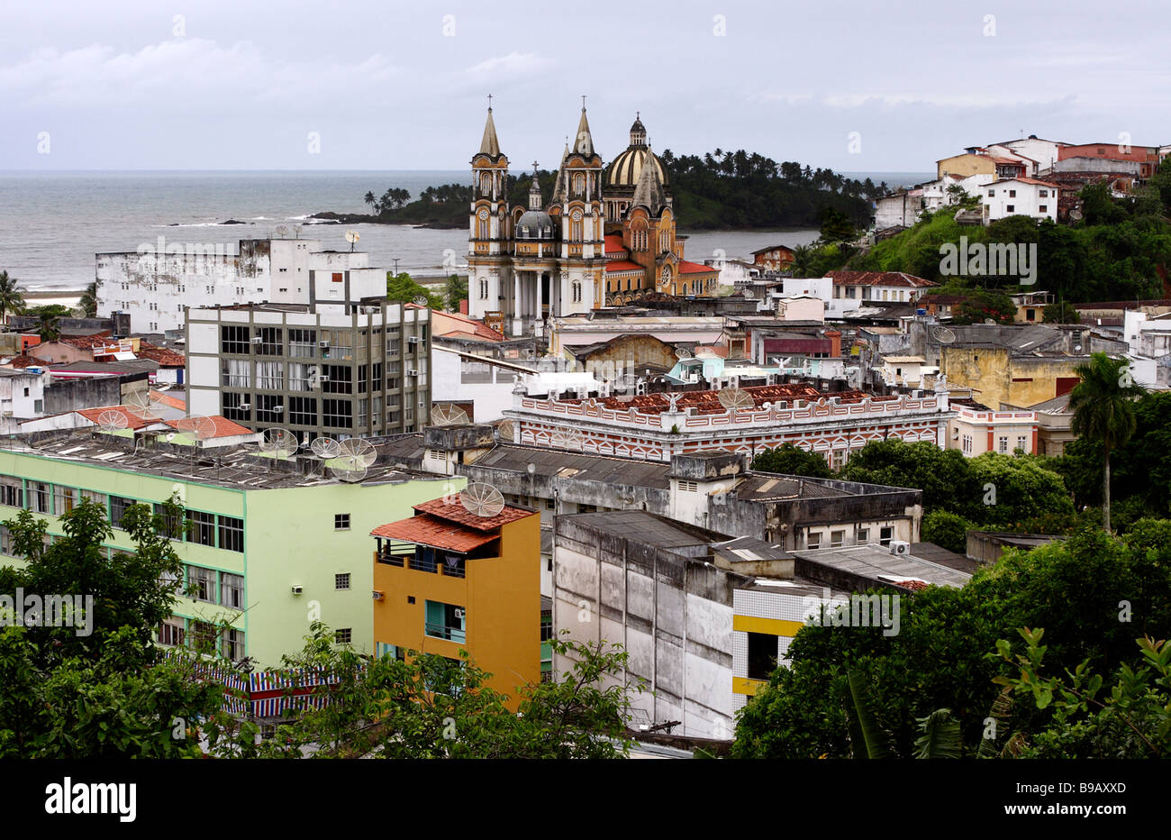 City view of Ilhéus St Sebastian Cathedral Bahia Brazil South America Stock Photo