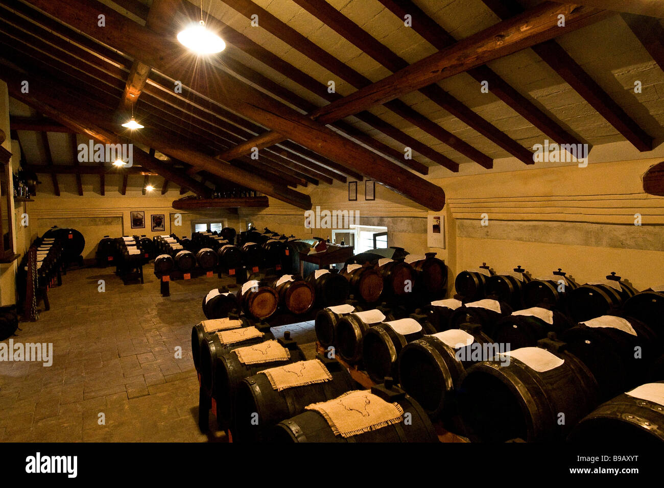 Battery of barrels Acetaia of Consortium traditional balsamic vinegar